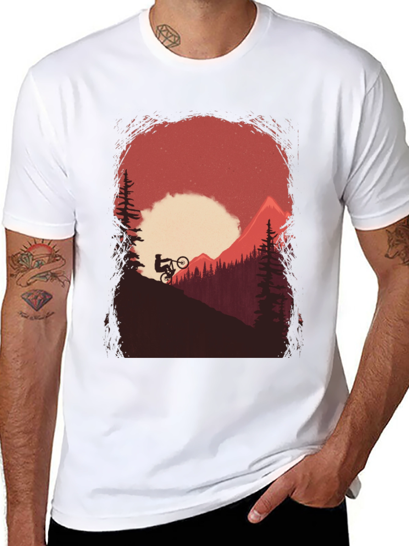 Black Mountain Biker Graphic Tee - Adventure Awaits view 8