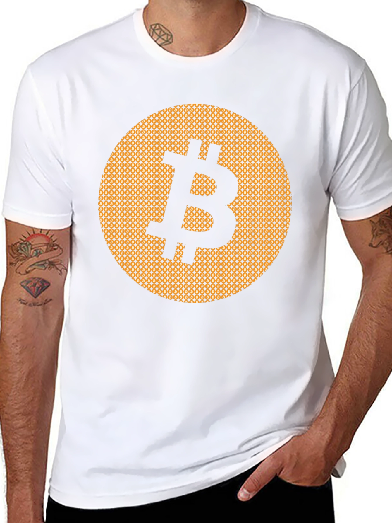 Black Bitcoin Black T-Shirt Cryptocurrency Tee view 8