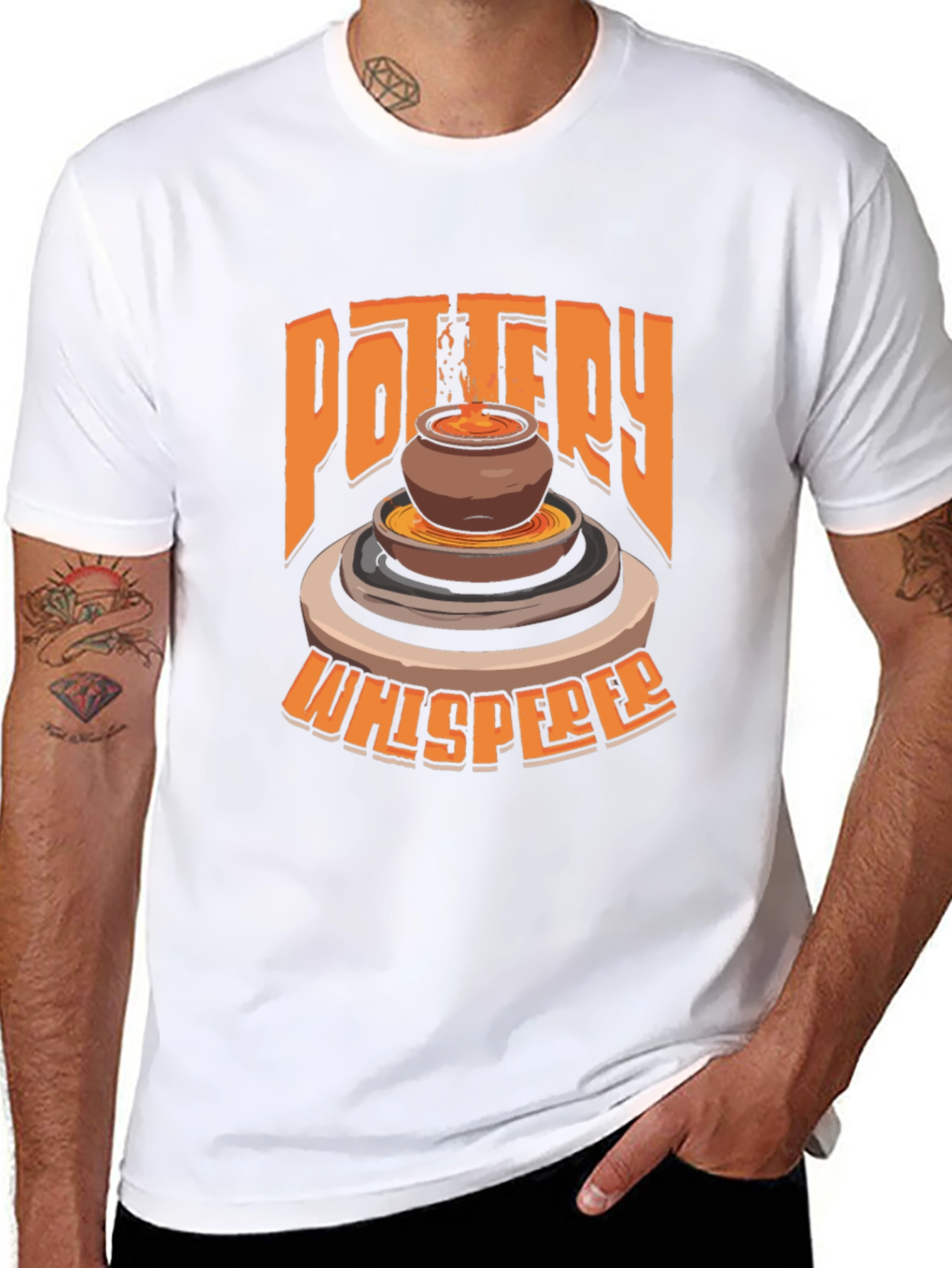 Black Pottery Whisperer Graphic T-Shirt - Unique Design view 8
