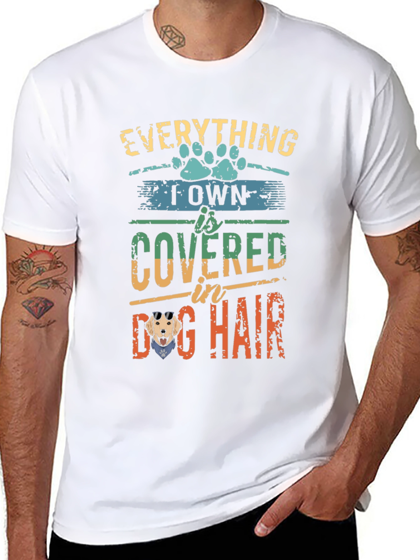 Black Dog Lover T-Shirt: Everything I Own is Covered in Dog Hair view 8