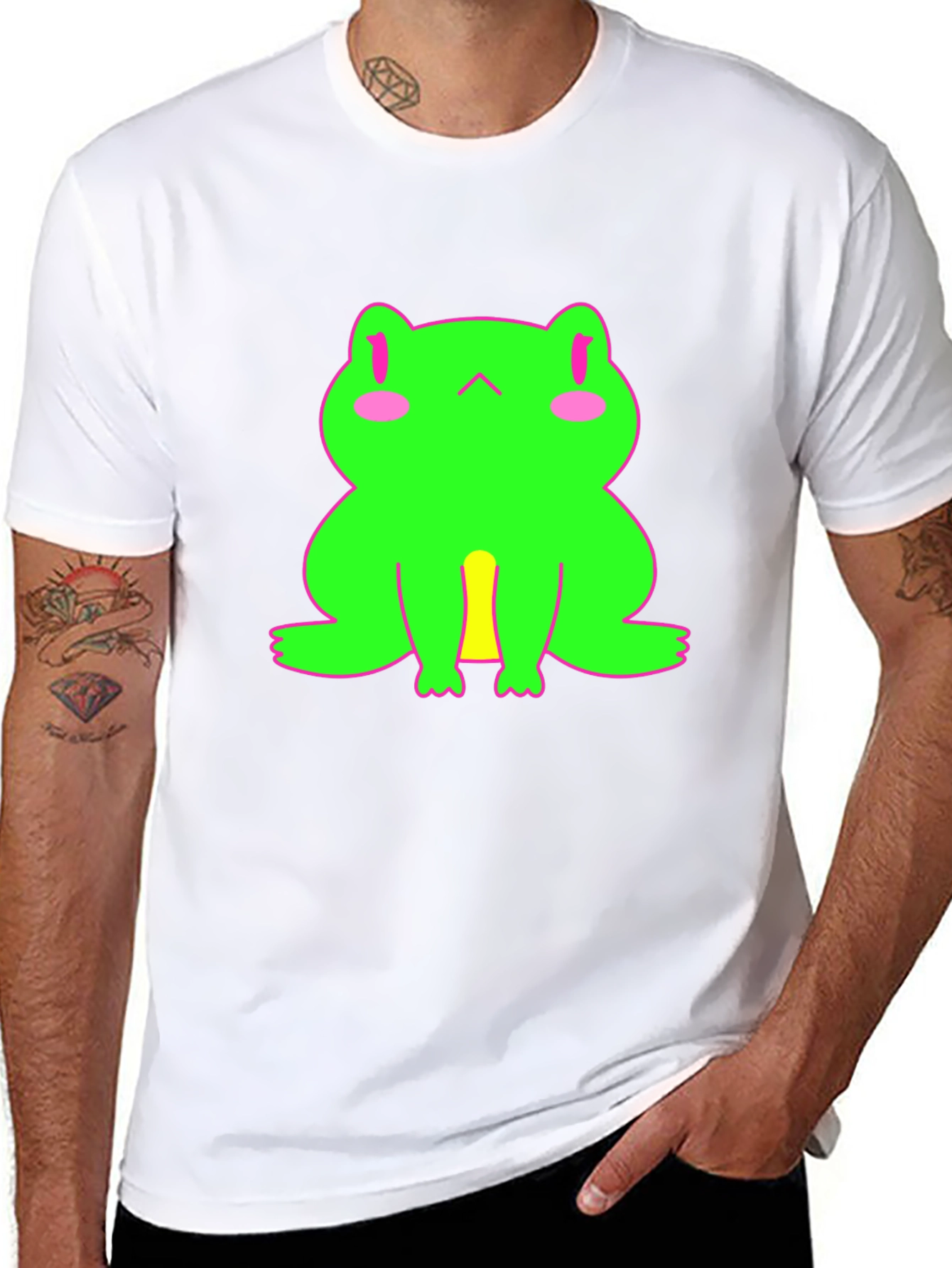 Black Frog Graphic Tee - Black Unisex T-Shirt view 8