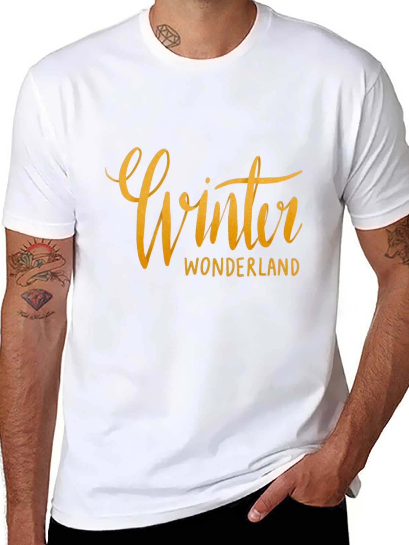 Black Winter Wonderland Black T-Shirt view 8