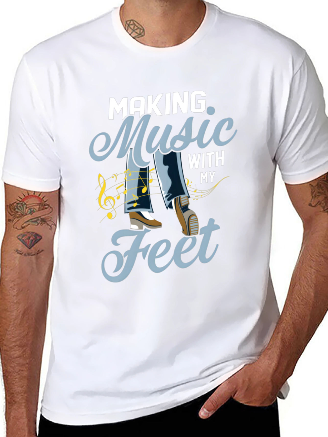 Black Music Feet Tee - Dance to Your Own Beat view 8