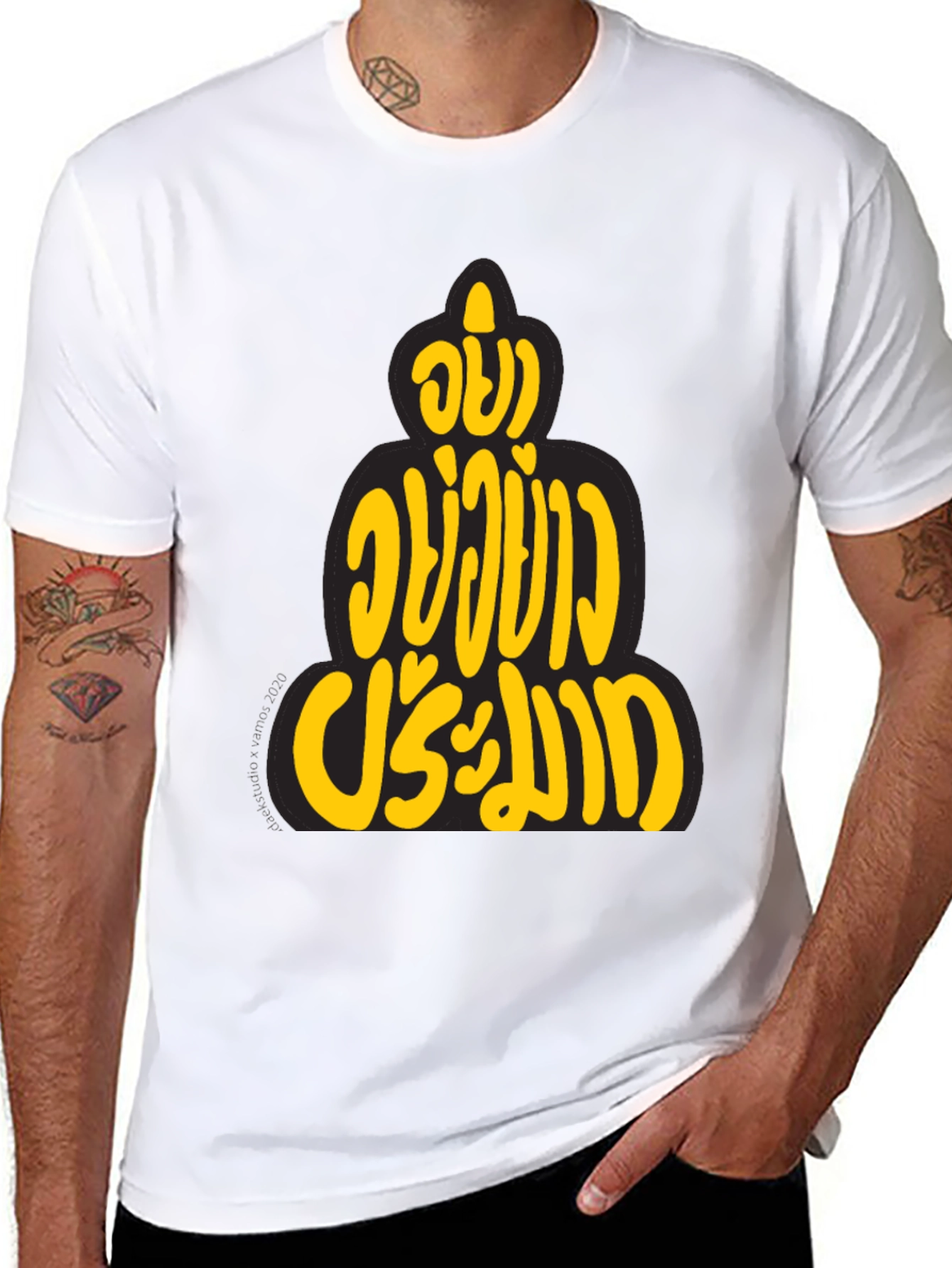 Black Buddha Quote Graphic Tee - Black Cotton T-Shirt view 8