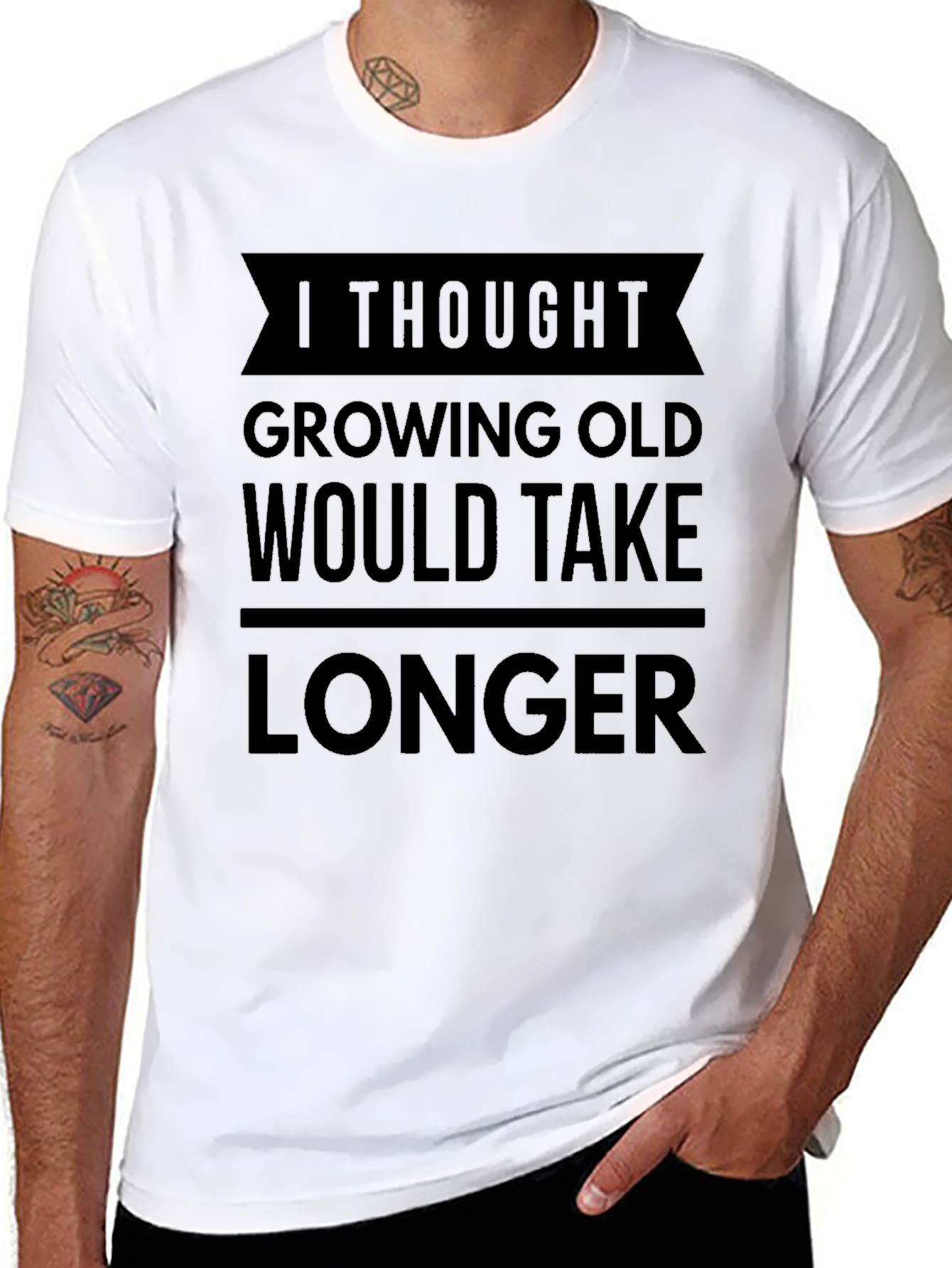 Black Funny Aging Humor Graphic T-Shirt view 8
