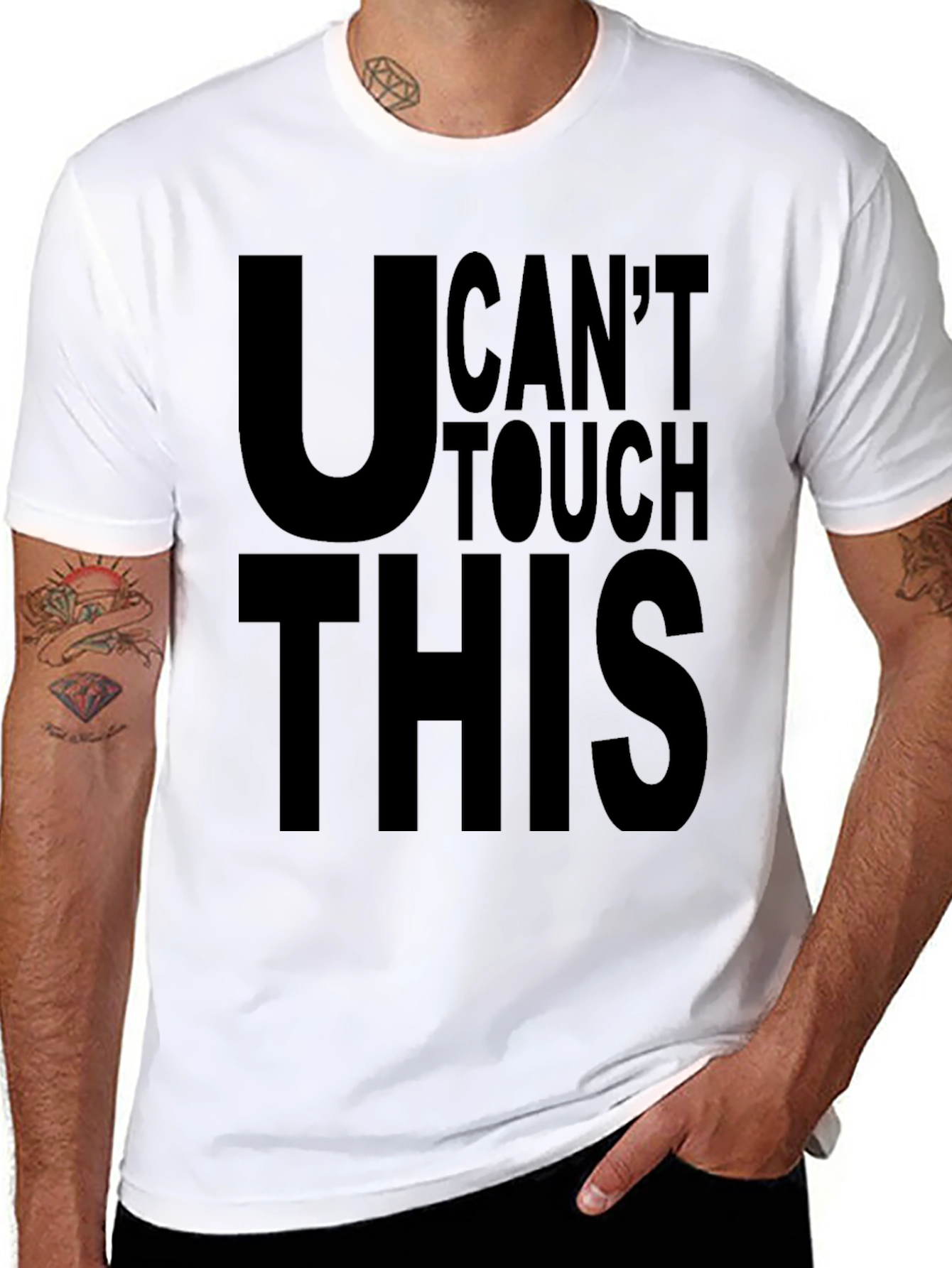 Black U Can't Touch This T-Shirt view 8