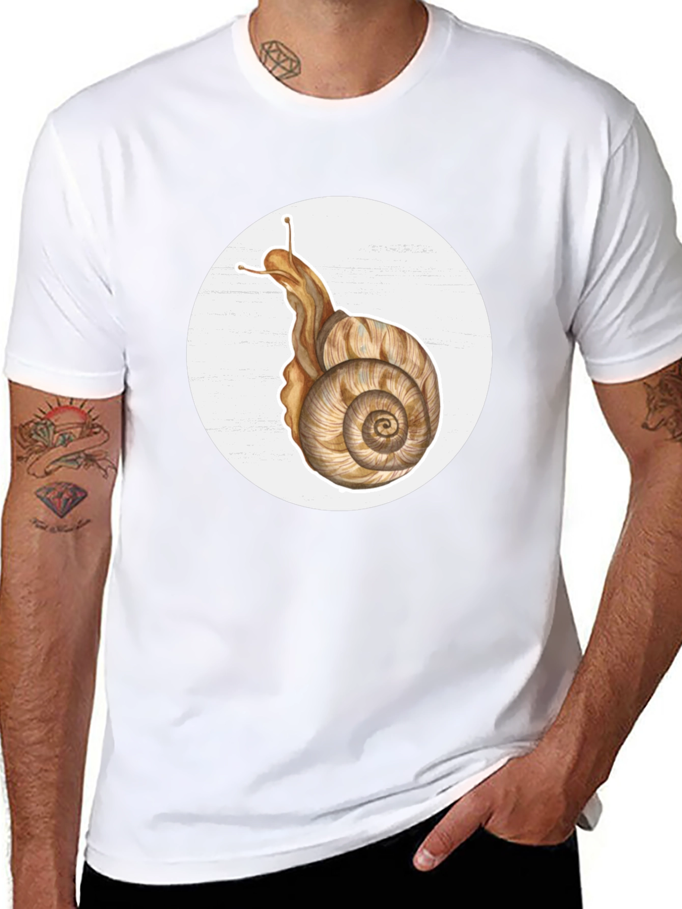 Black Snail Graphic Tee - Unique Nature Design view 8