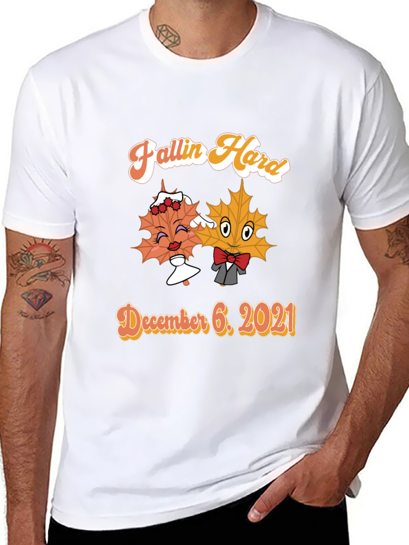 Black Fallin' Hard T-Shirt - December 6, 2021 view 8