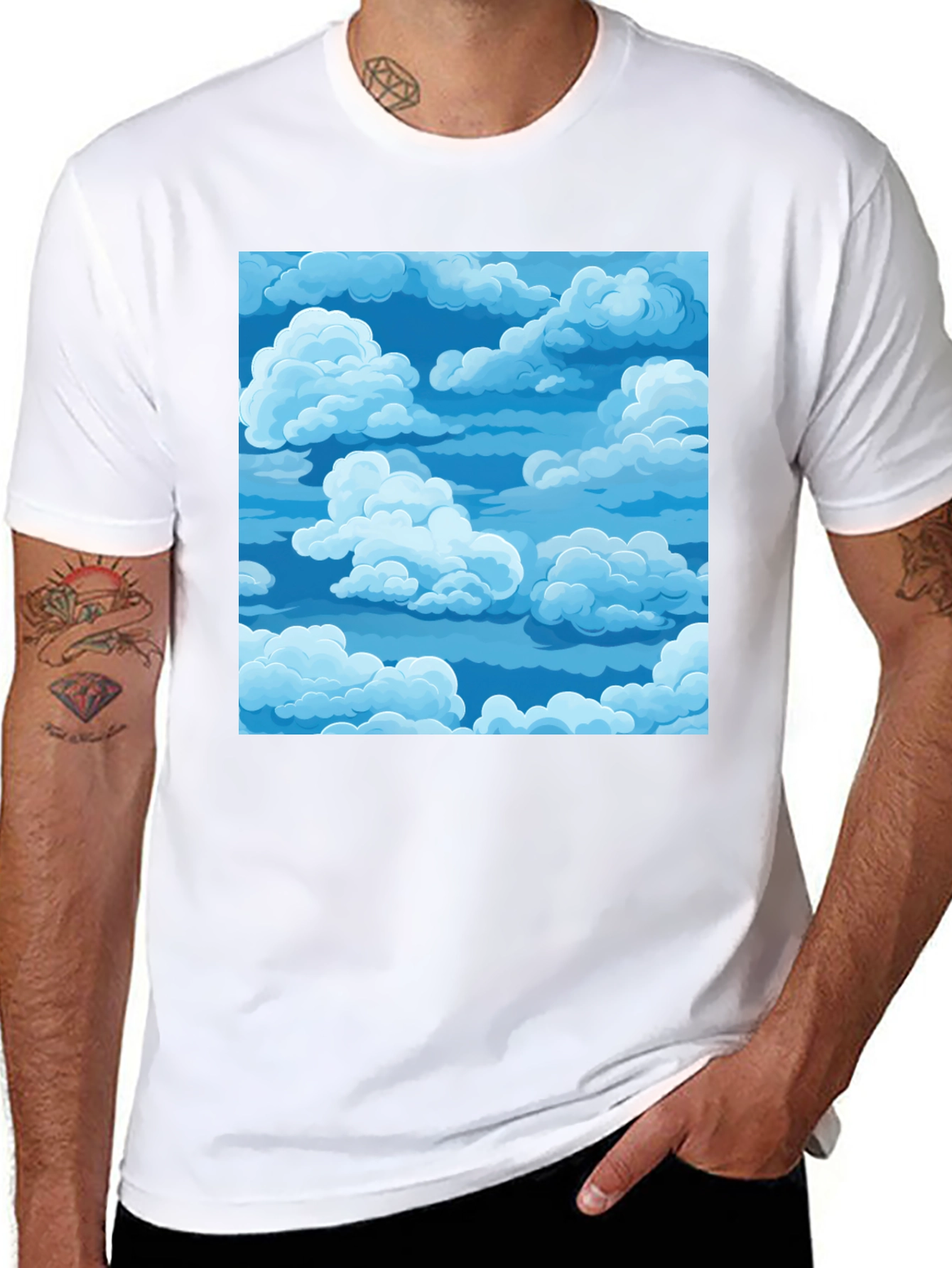 Cloudscape Graphic T-Shirt - Soft Cotton Tee - 8