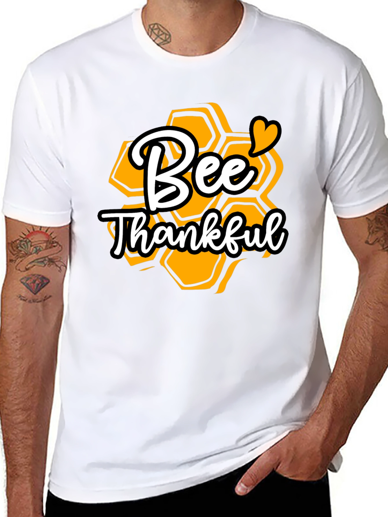 Black Bee Thankful Graphic T-Shirt view 8