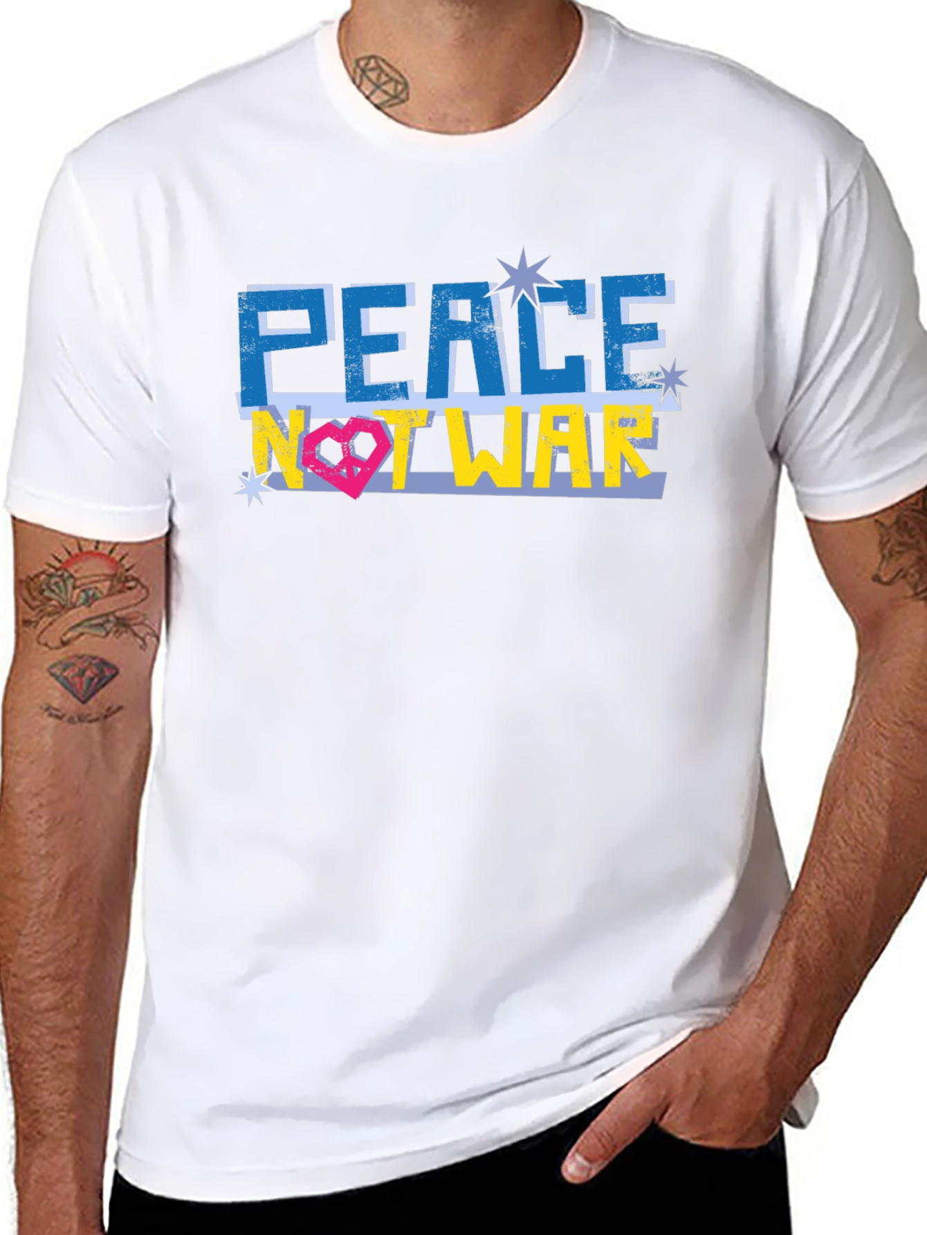 Black Peace Not War Ukraine T-Shirt view 8