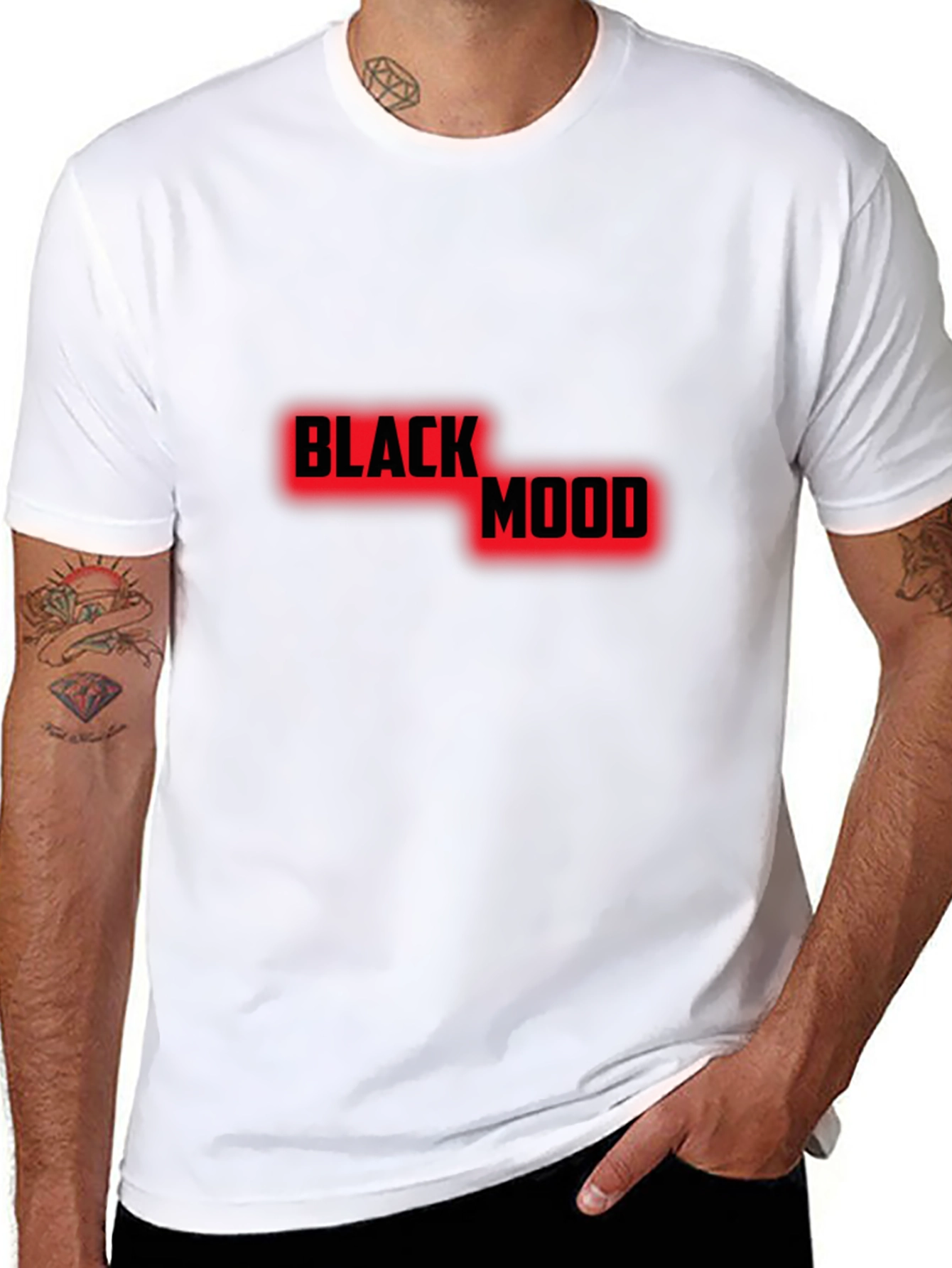Black Black Mood Graphic Tee - Stylish Men's T-Shirt view 8