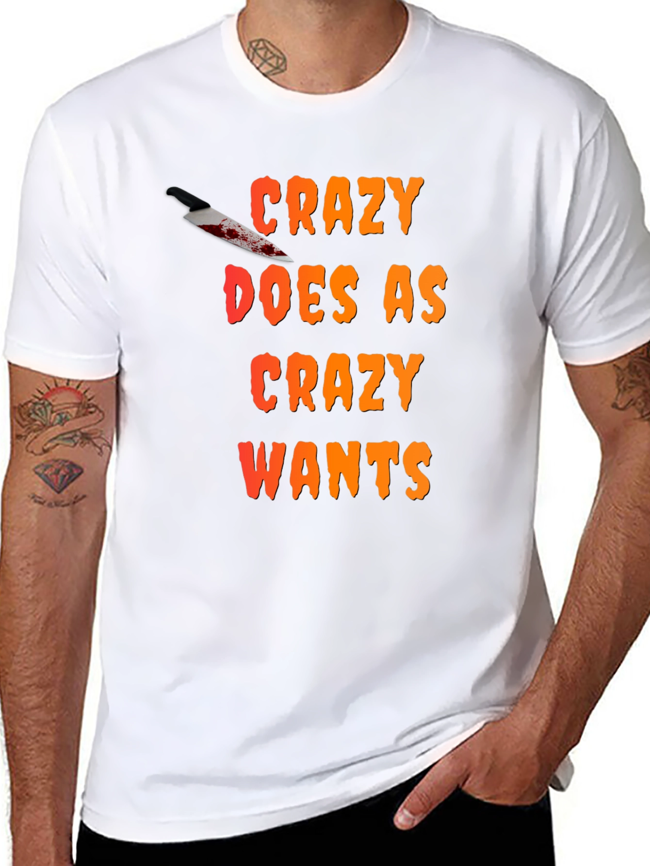 Black Crazy Wants T-Shirt view 8