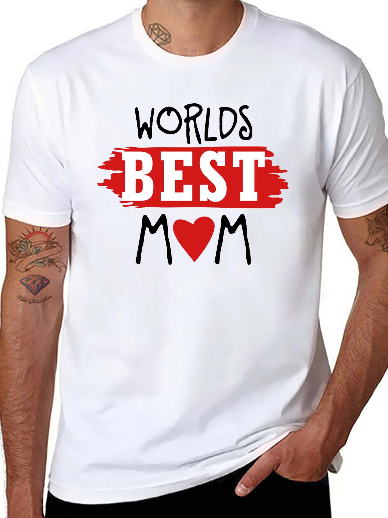 Black World's Best Mom Black T-Shirt view 8