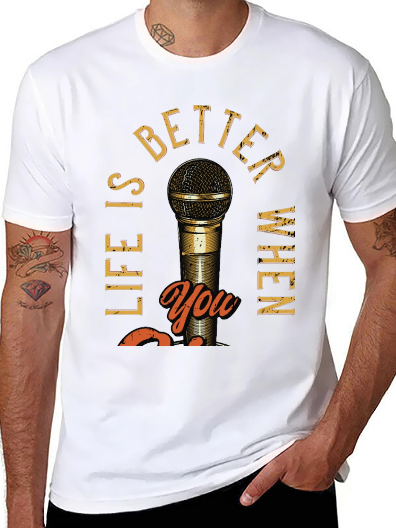 Black Life Is Better With You Men's Graphic T-Shirt view 8