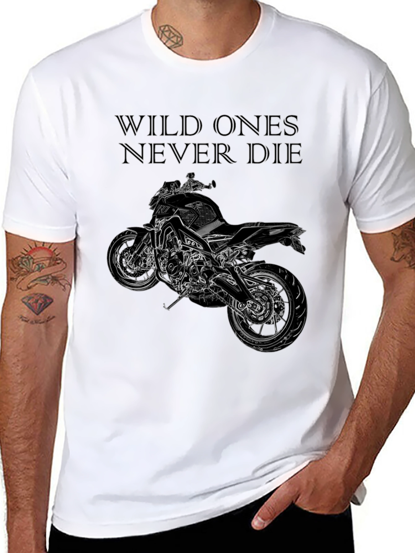 Black Wild Ones Motorcycle Graphic Tee view 8