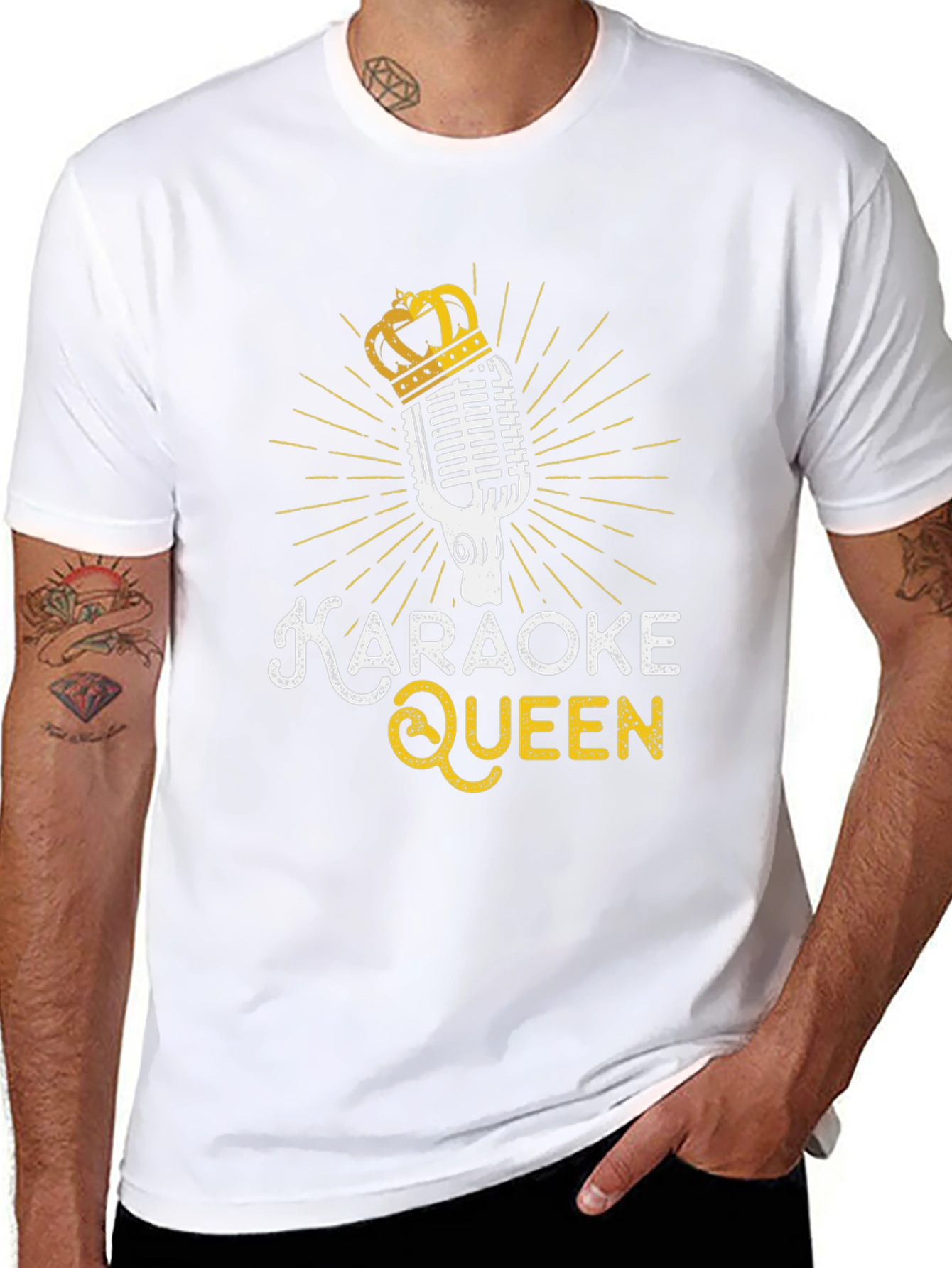 Black Karaoke Queen Black T-Shirt view 8
