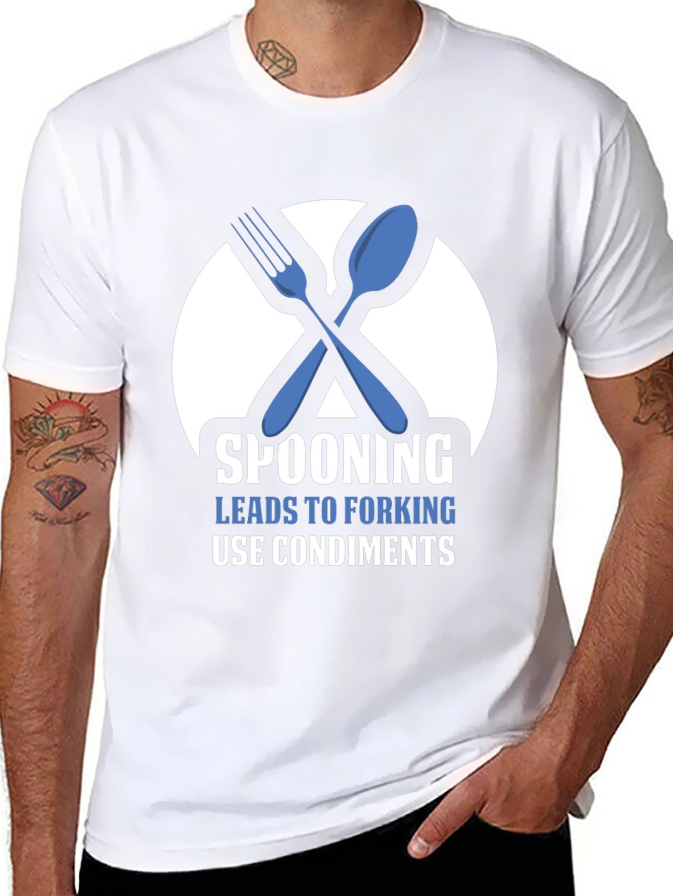 Black Spooning Leads to Forking T-Shirt view 8