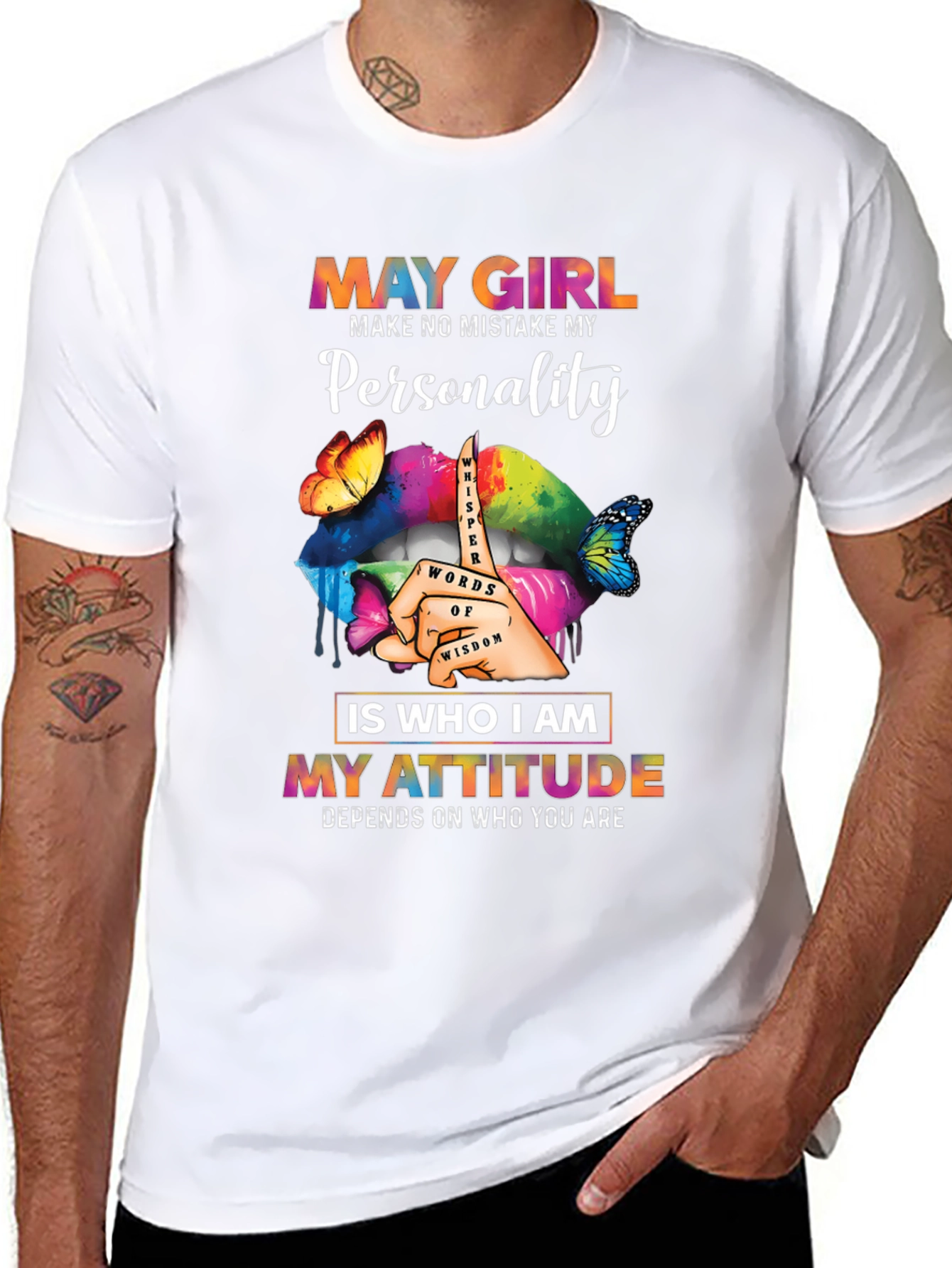 Black May Girl Personality Attitude Graphic Tee view 8
