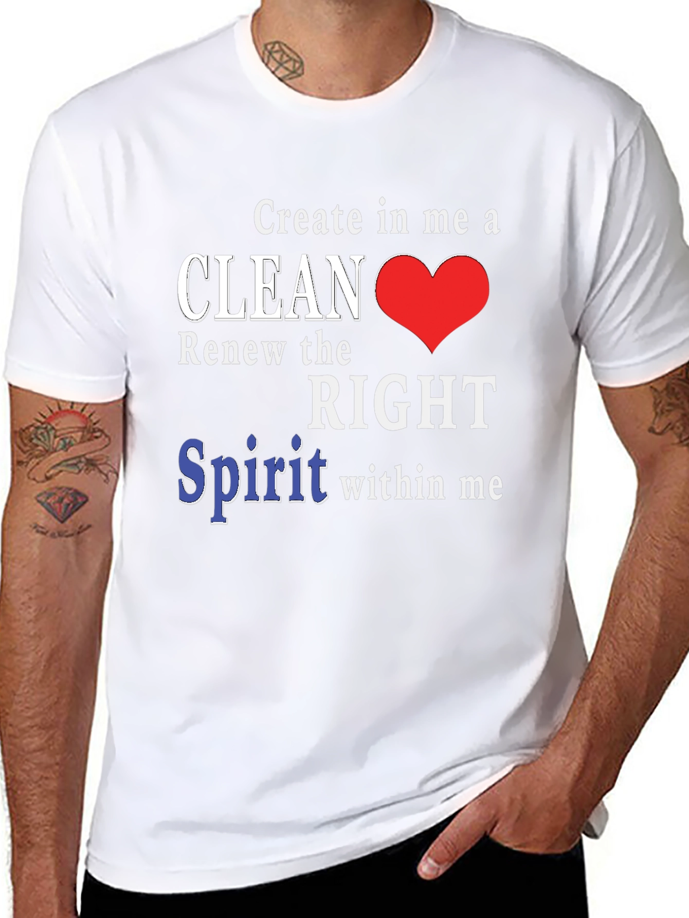 Black Clean Heart T-Shirt - Christian Inspired Design view 8