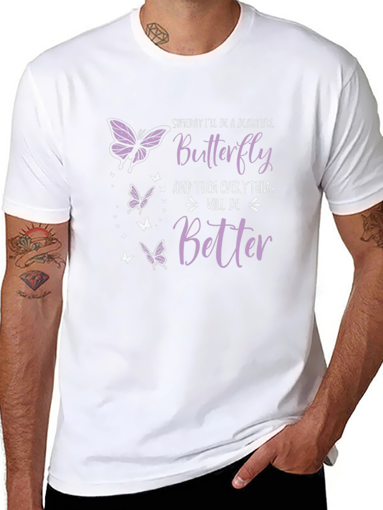 Black Butterfly T-Shirt: Someday I'll Be A Beautiful Butterfly view 8