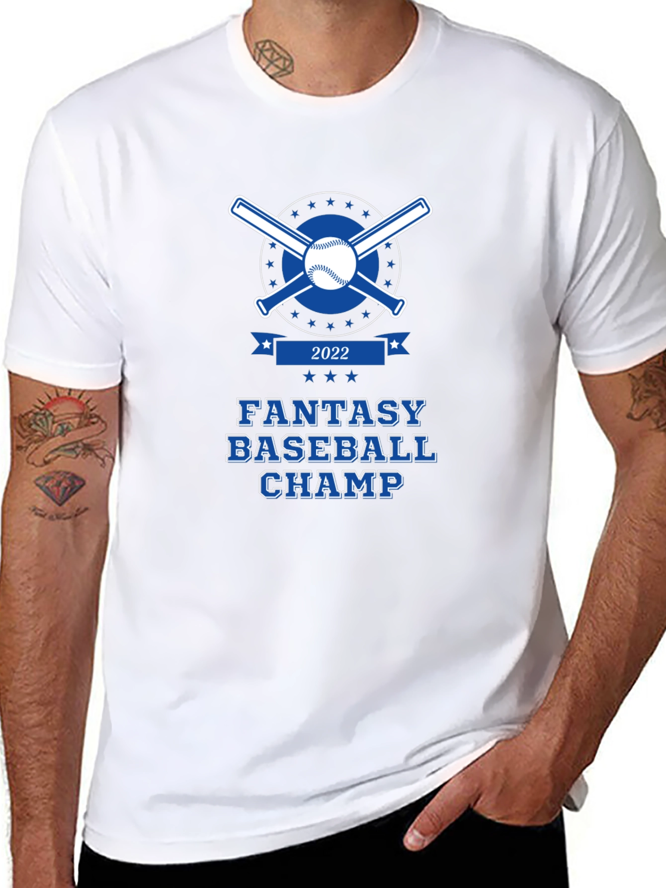 Black Fantasy Baseball Champ 2022 T-Shirt view 8