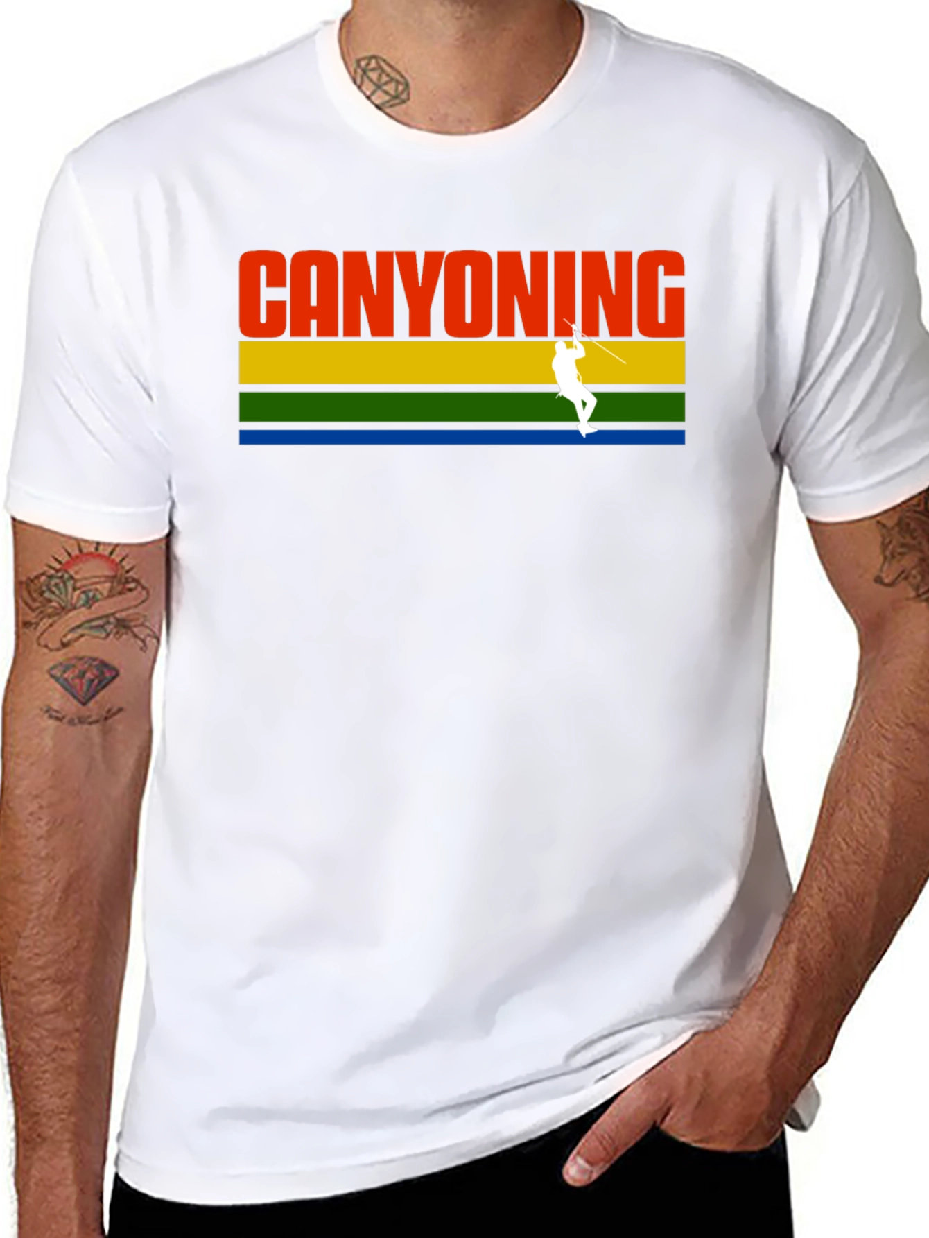 Black Canyoning Adventure T-Shirt - Black view 8
