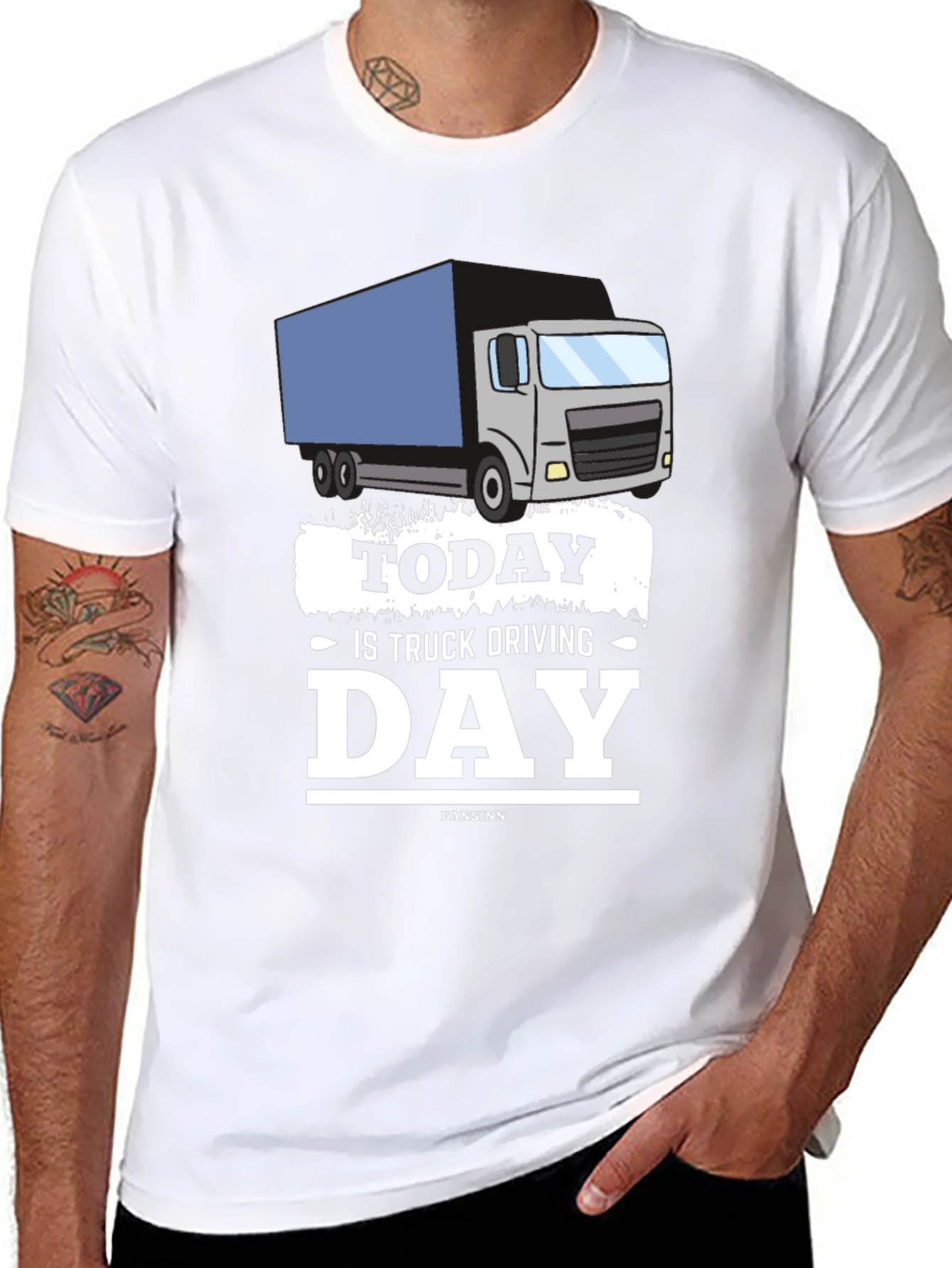 Black Today Is Truck Driving Day T-Shirt view 8