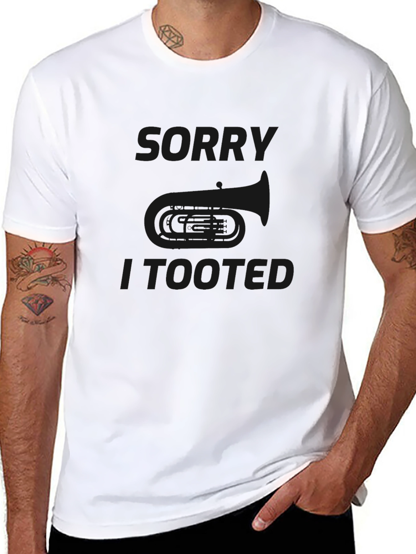 Black Sorry I Tooted Graphic T-Shirt view 8