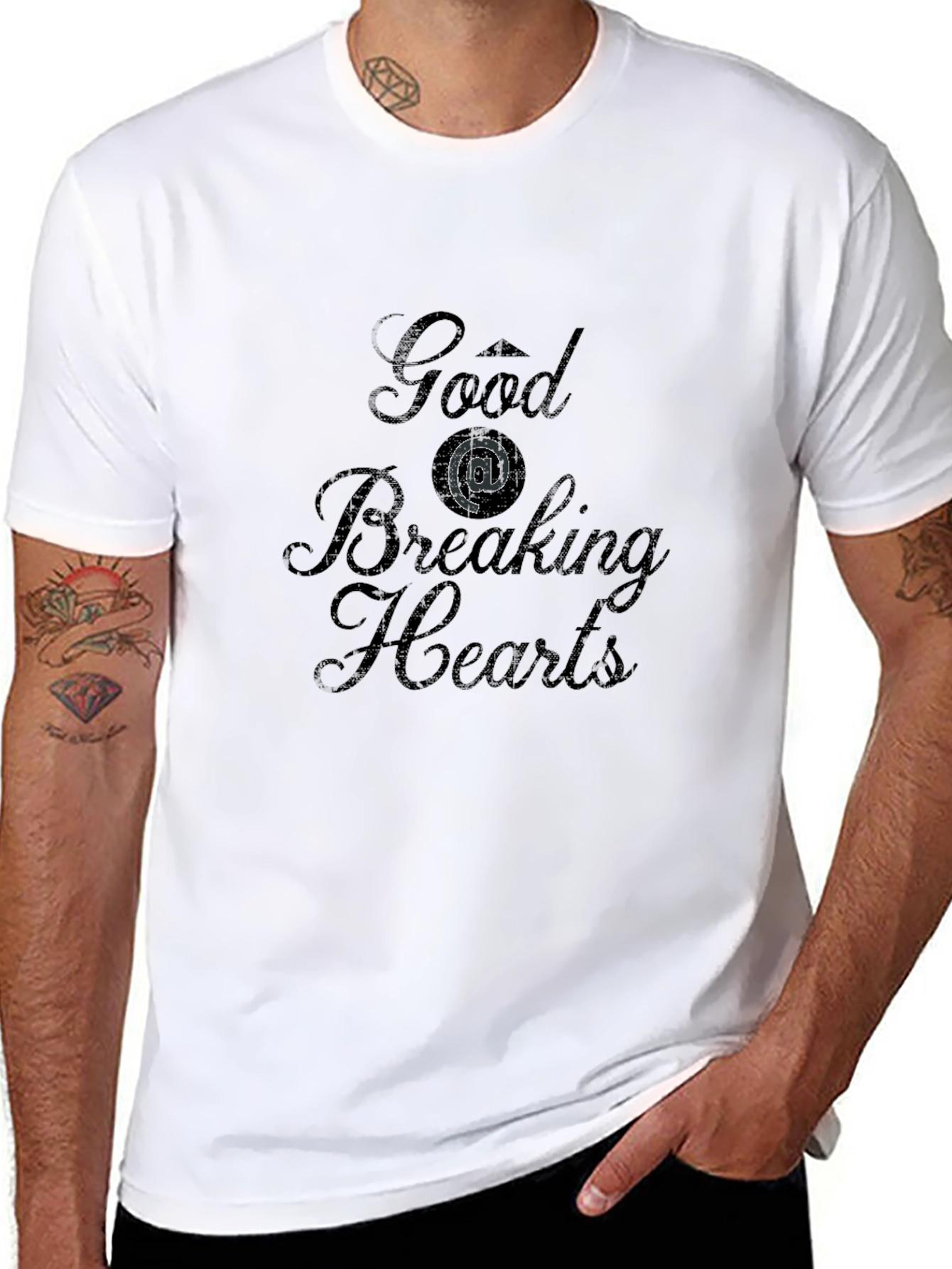 Black Good @ Breaking Hearts Graphic T-Shirt view 8