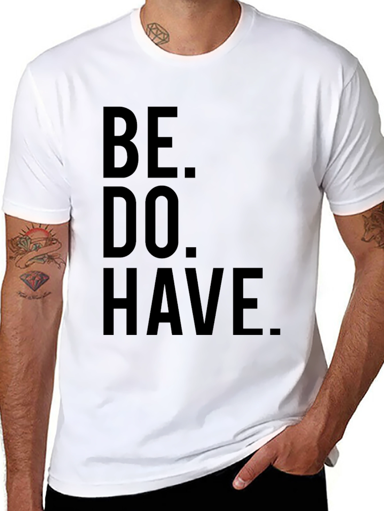 Black Be. Do. Have. Black Graphic T-Shirt view 8