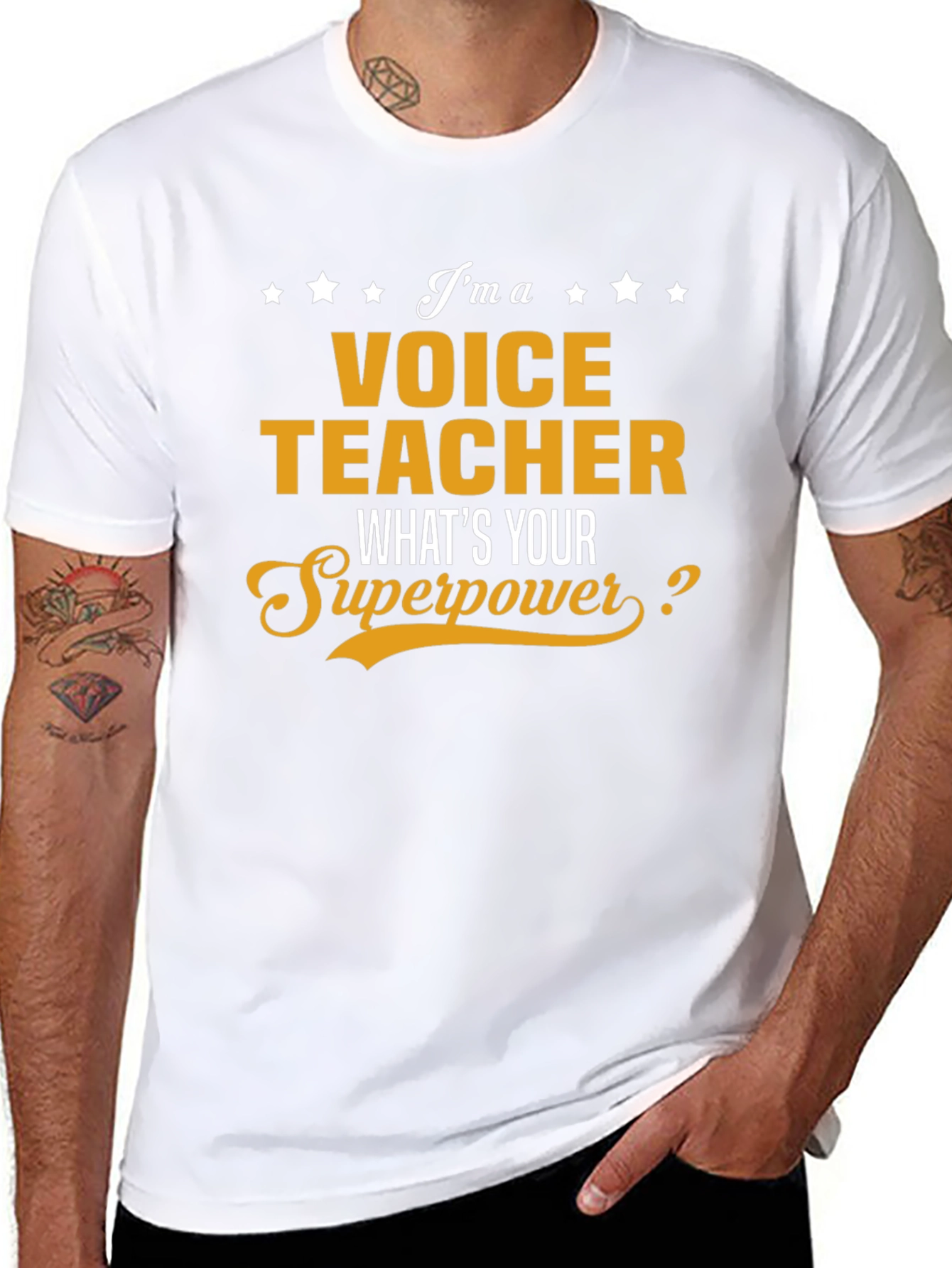 Voice Teacher Superpower T-Shirt - Funny Occupation Tee - 8