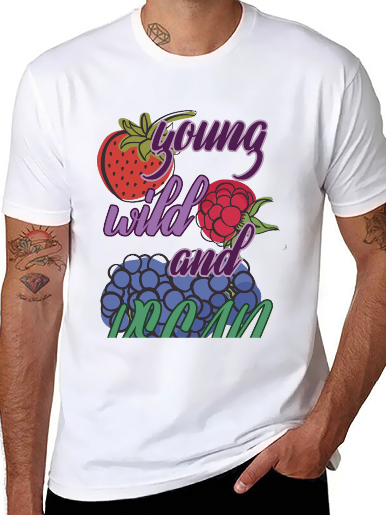 Black Young Wild And Cran T-Shirt view 8