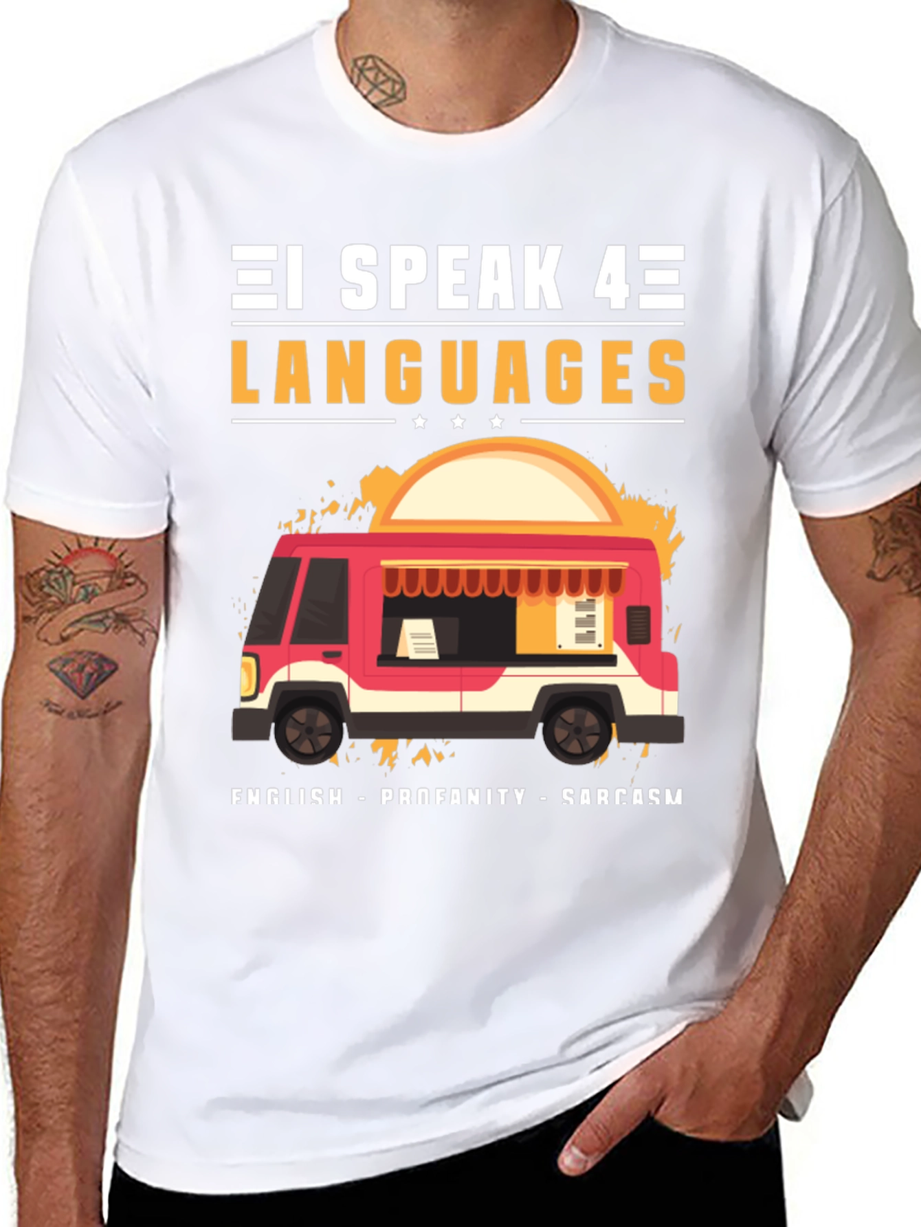 I Speak 4 Languages Graphic Tee - 8