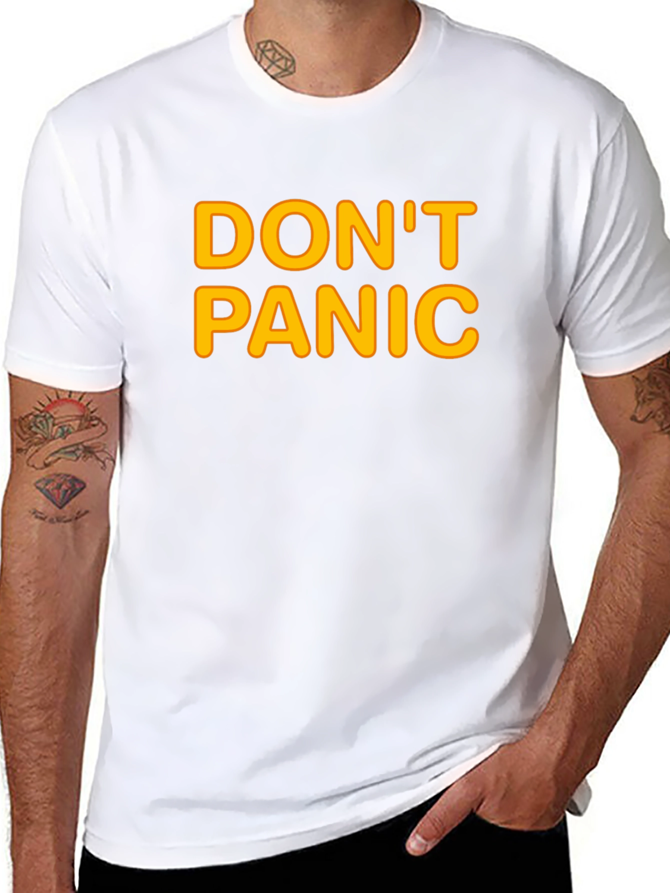 Black Don't Panic T-Shirt view 8
