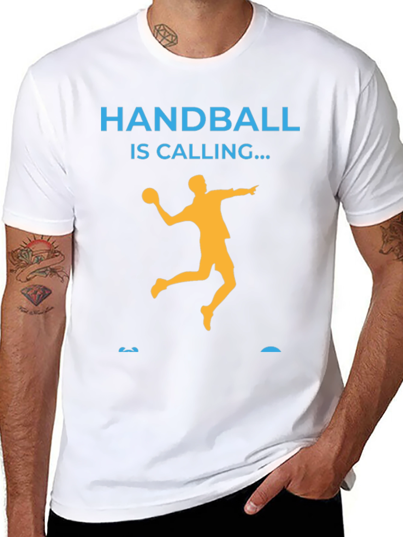 Black Handball Is Calling T-Shirt view 8