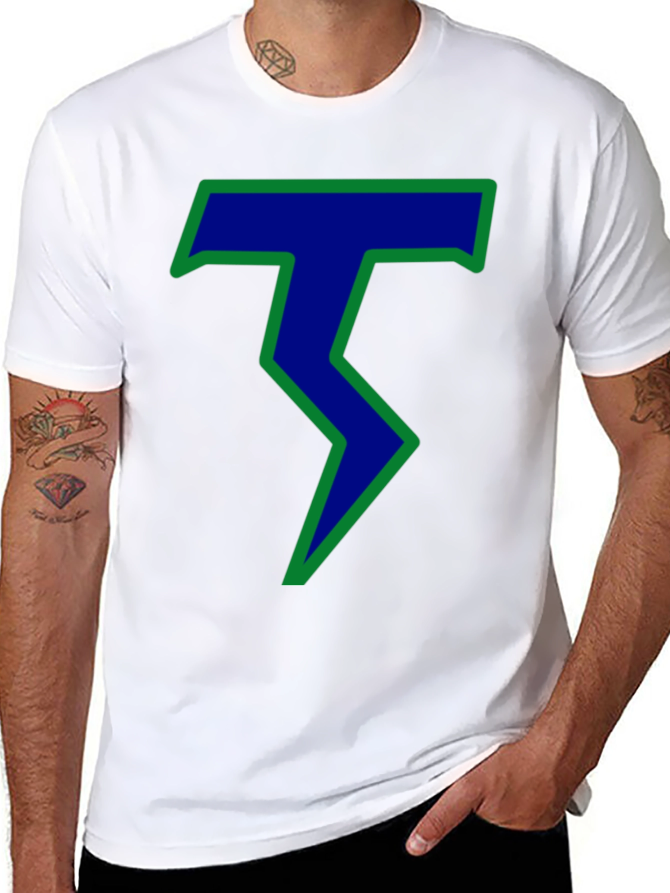 Black Electric Blue T-Shirt view 8