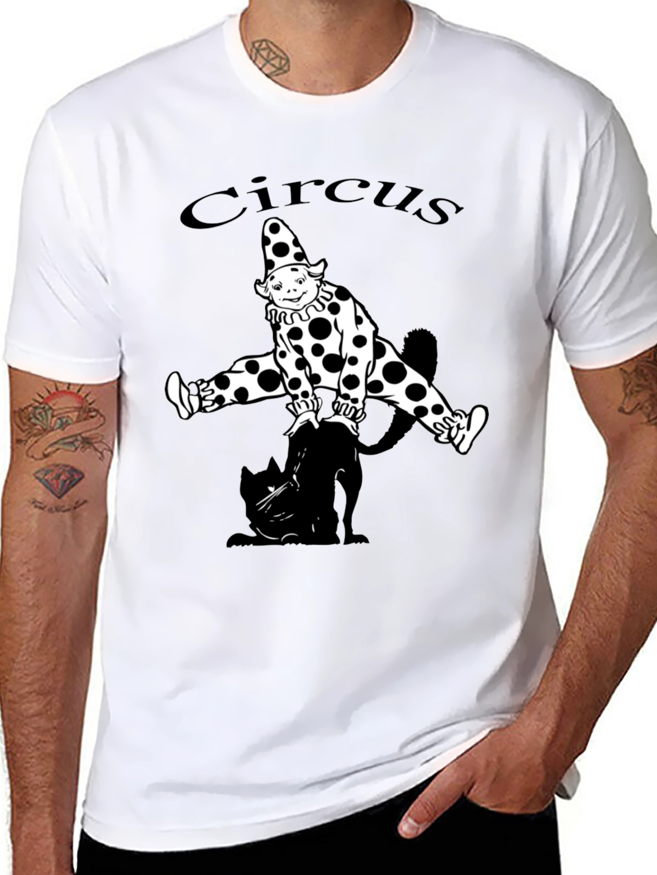 Black Circus Clown Black T-Shirt view 8