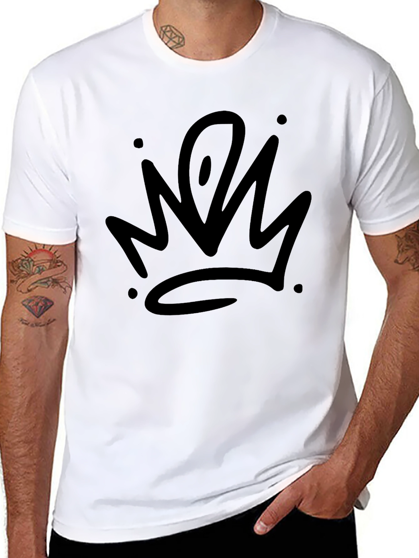 Black Crown Graphic Black T-Shirt - Stylish Streetwear view 8