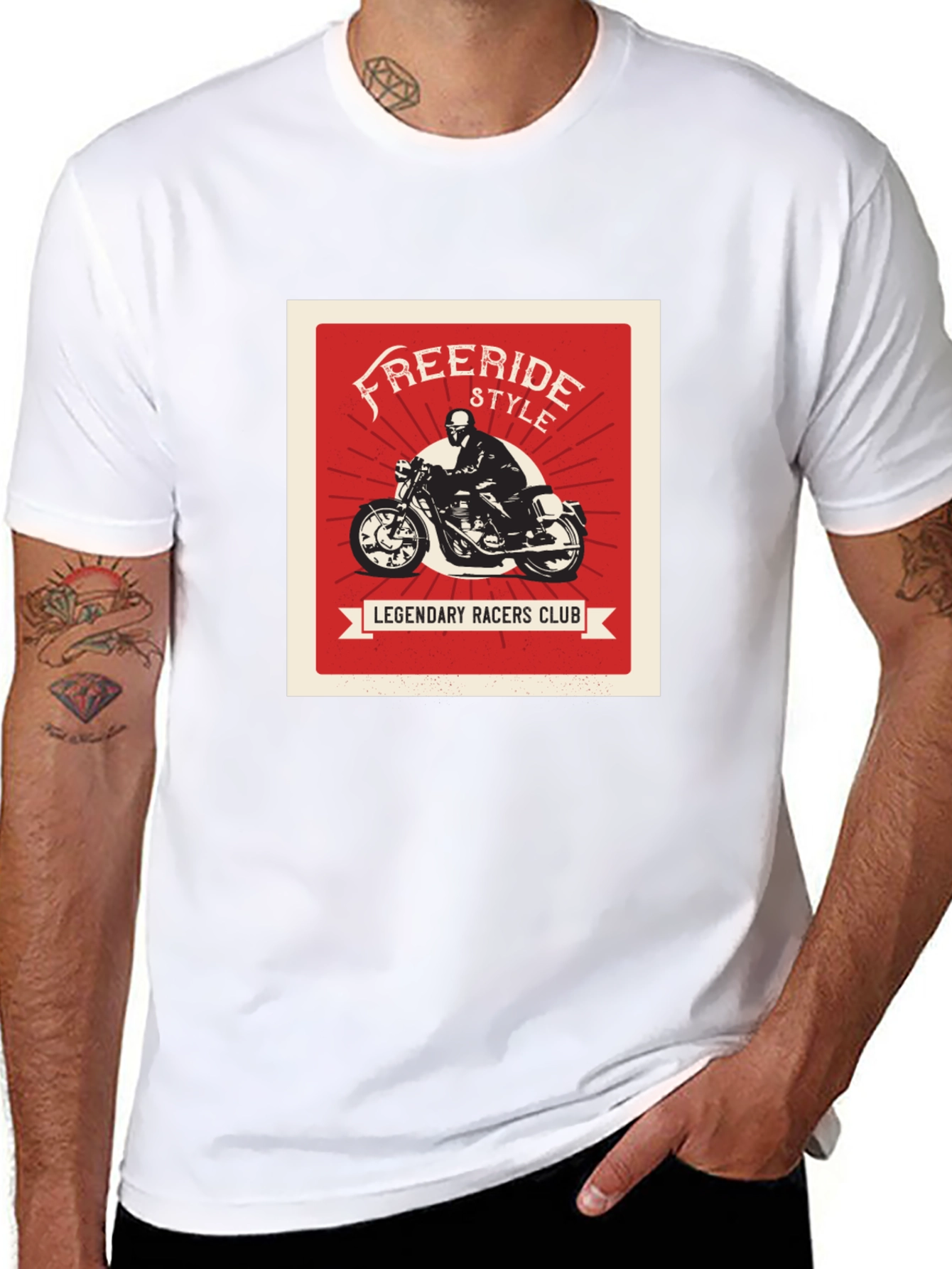 Black Freeride Style Legendary Racers Club Black T-Shirt view 8