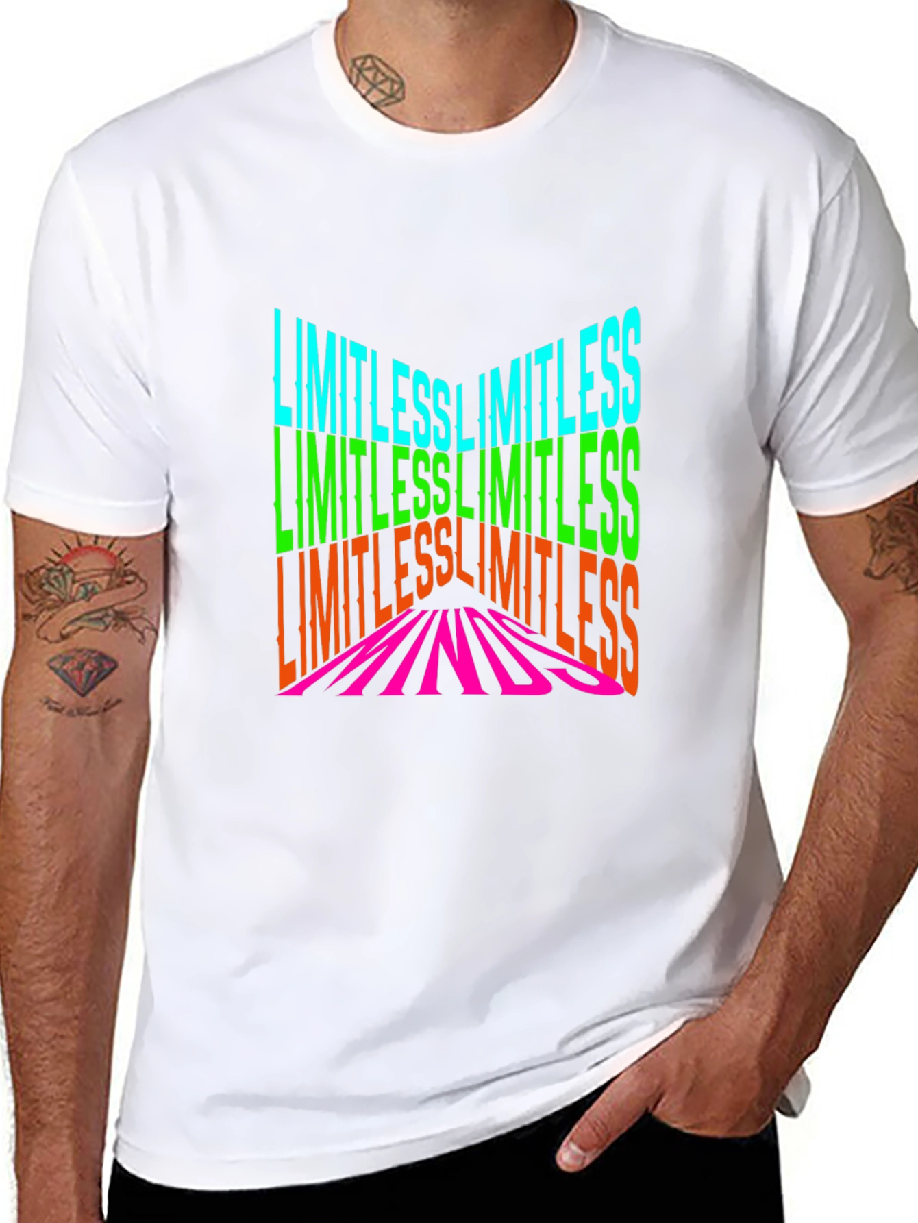 Black Limitless Minds Graphic Print Black T-Shirt view 8