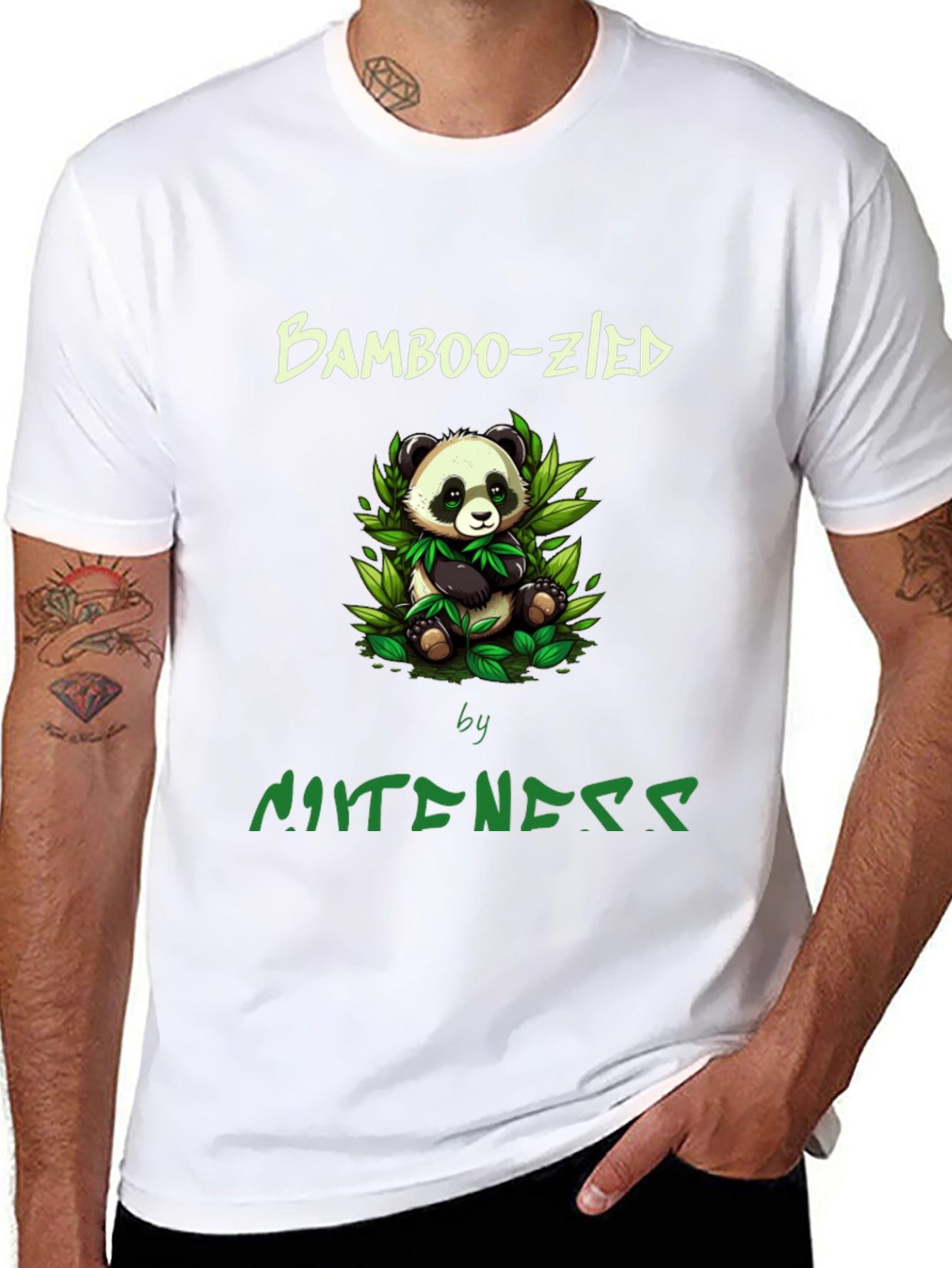 Black Bamboo-zled Panda Graphic Tee -  Unique Style view 8