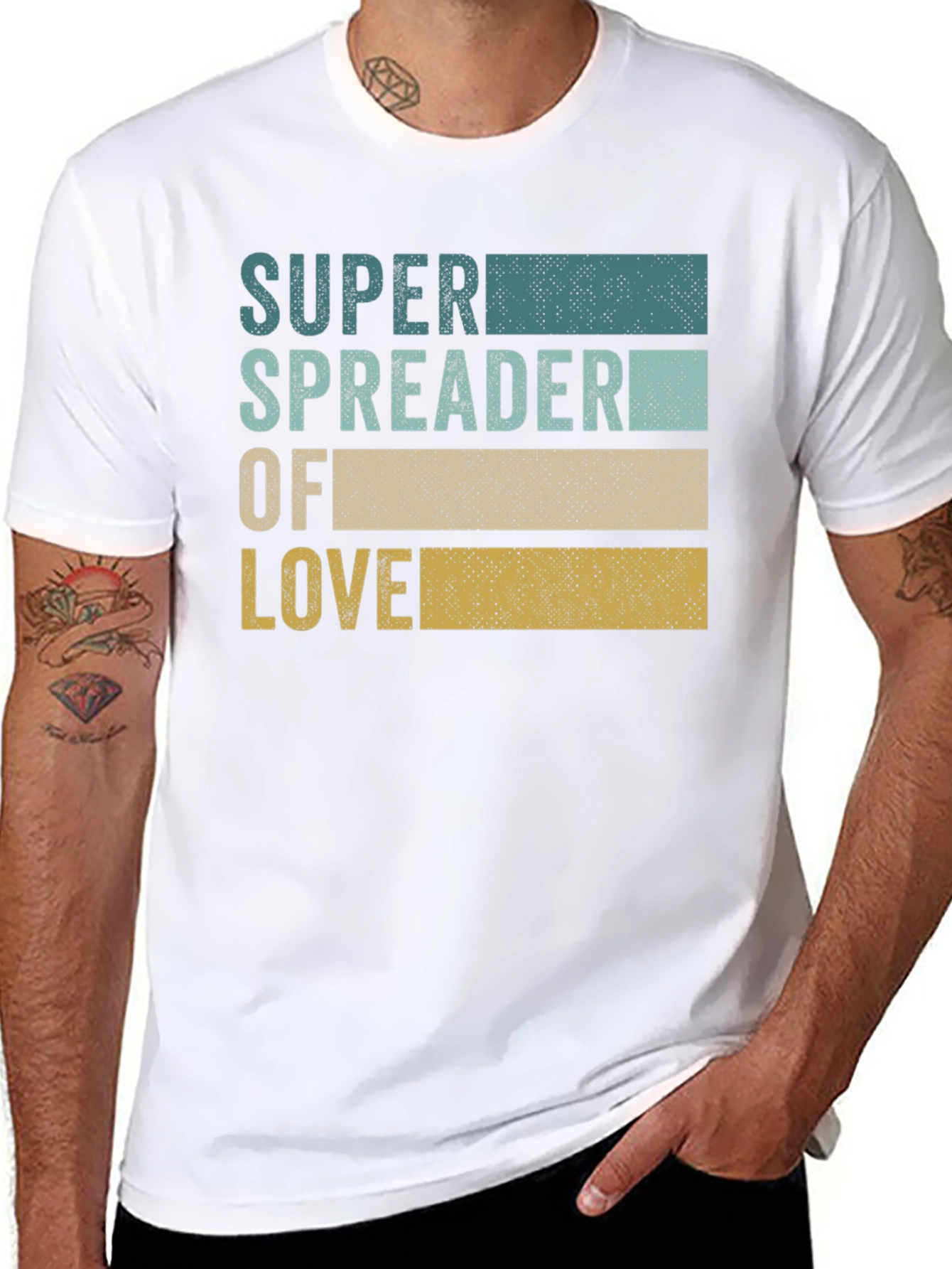 Black Super Spreader of Love Graphic Tee - Black view 8