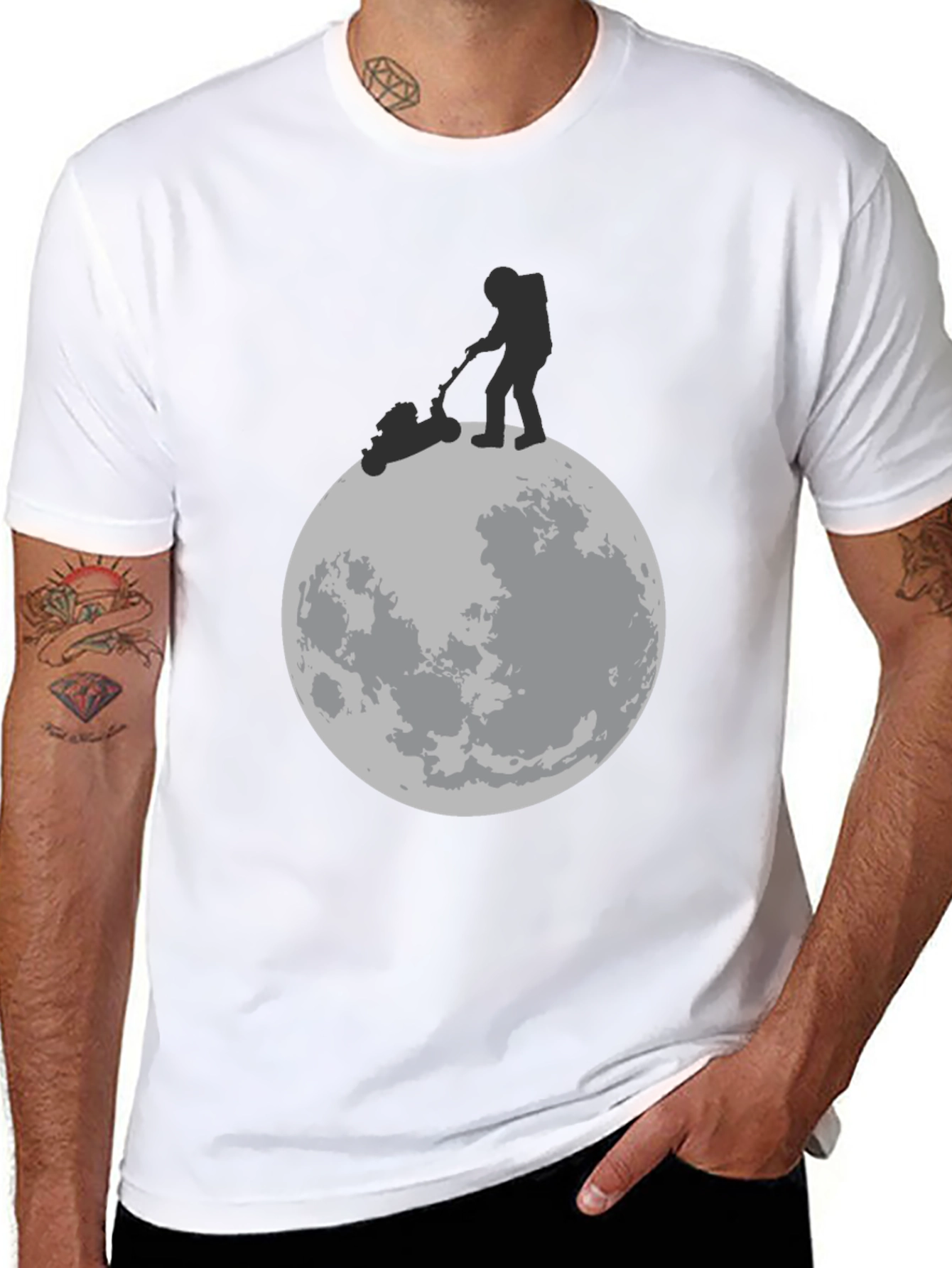 Black Moon Mowing Graphic T-Shirt view 8