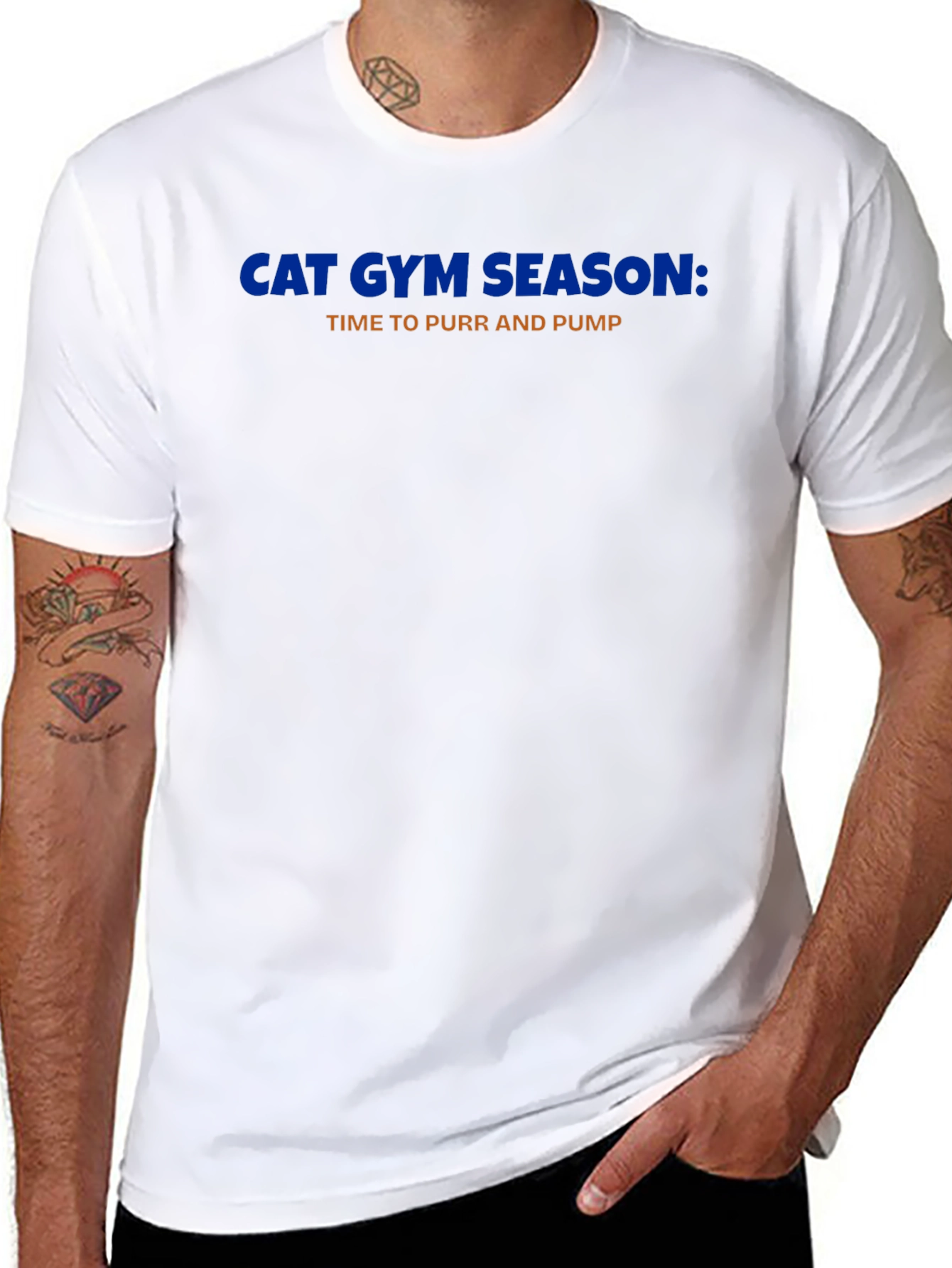 Black Cat Gym Season T-Shirt - Purr and Pump Workout Tee view 8