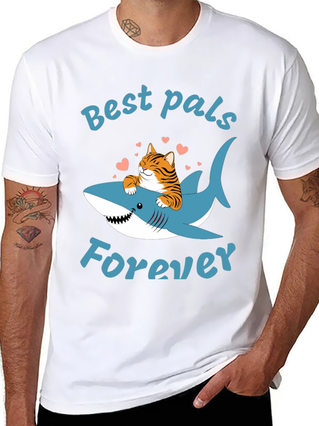 Black Best Pals Forever Graphic Tee view 8