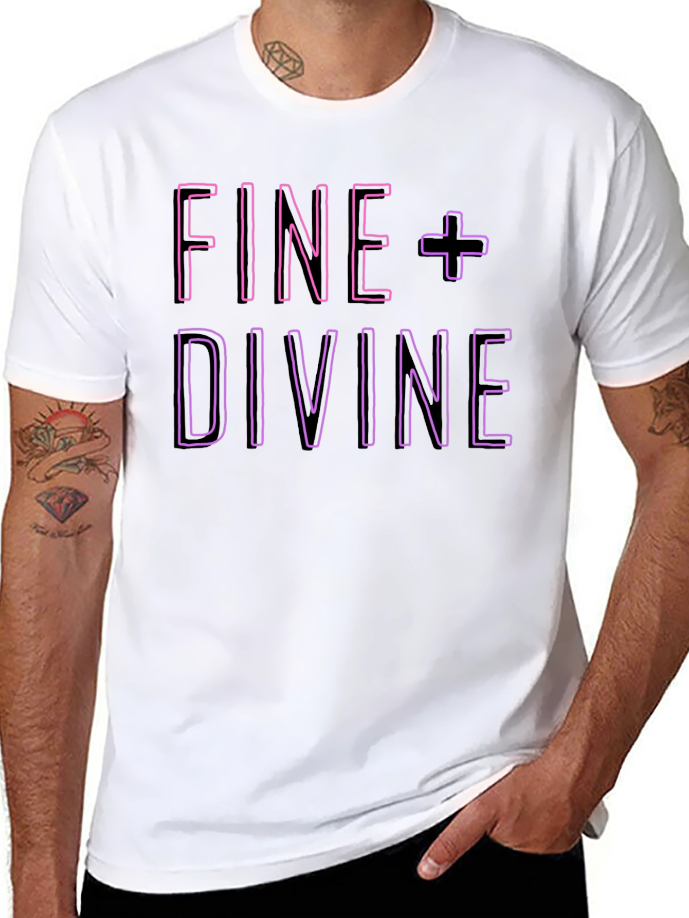 Black Fine + Divine Graphic Tee view 8