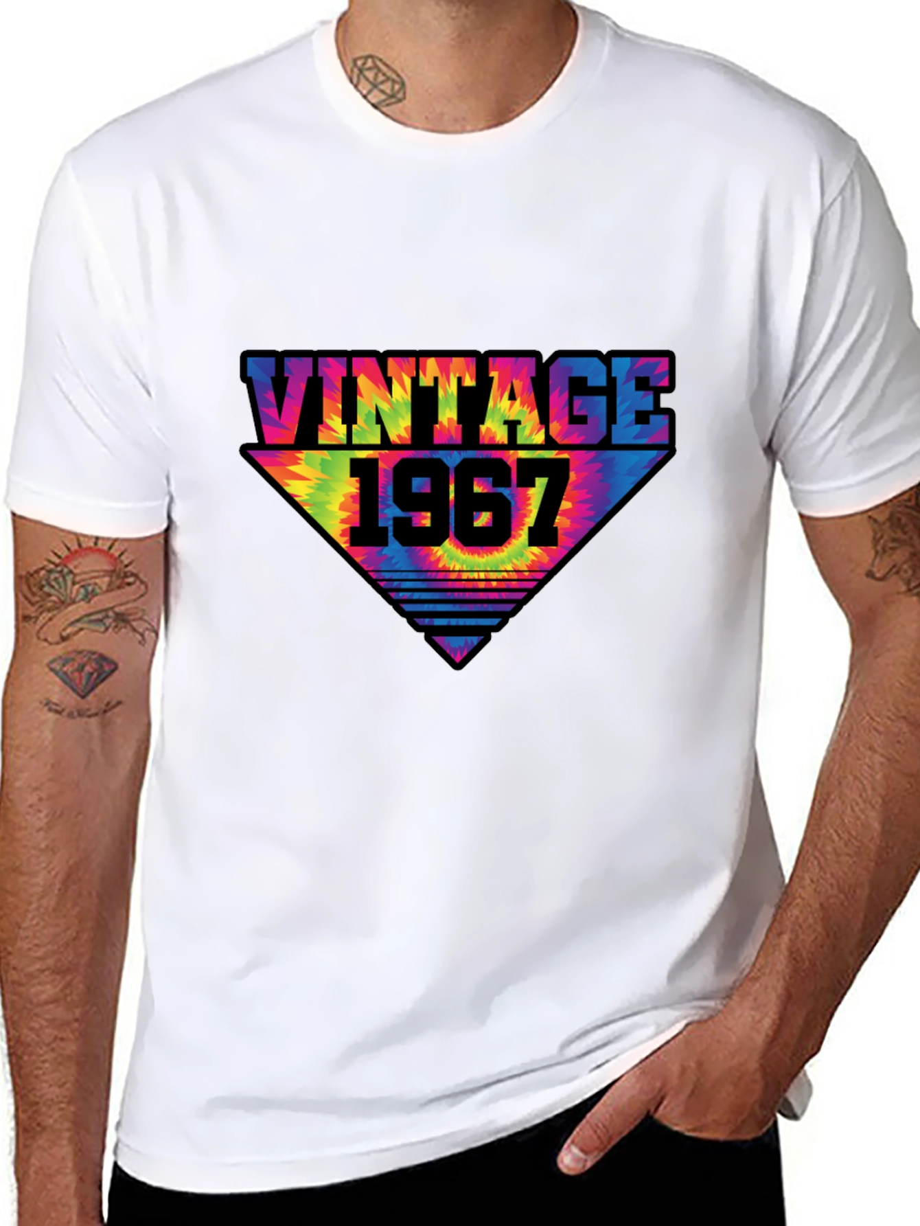 Black Vintage 1967 Tie Dye T-Shirt view 8