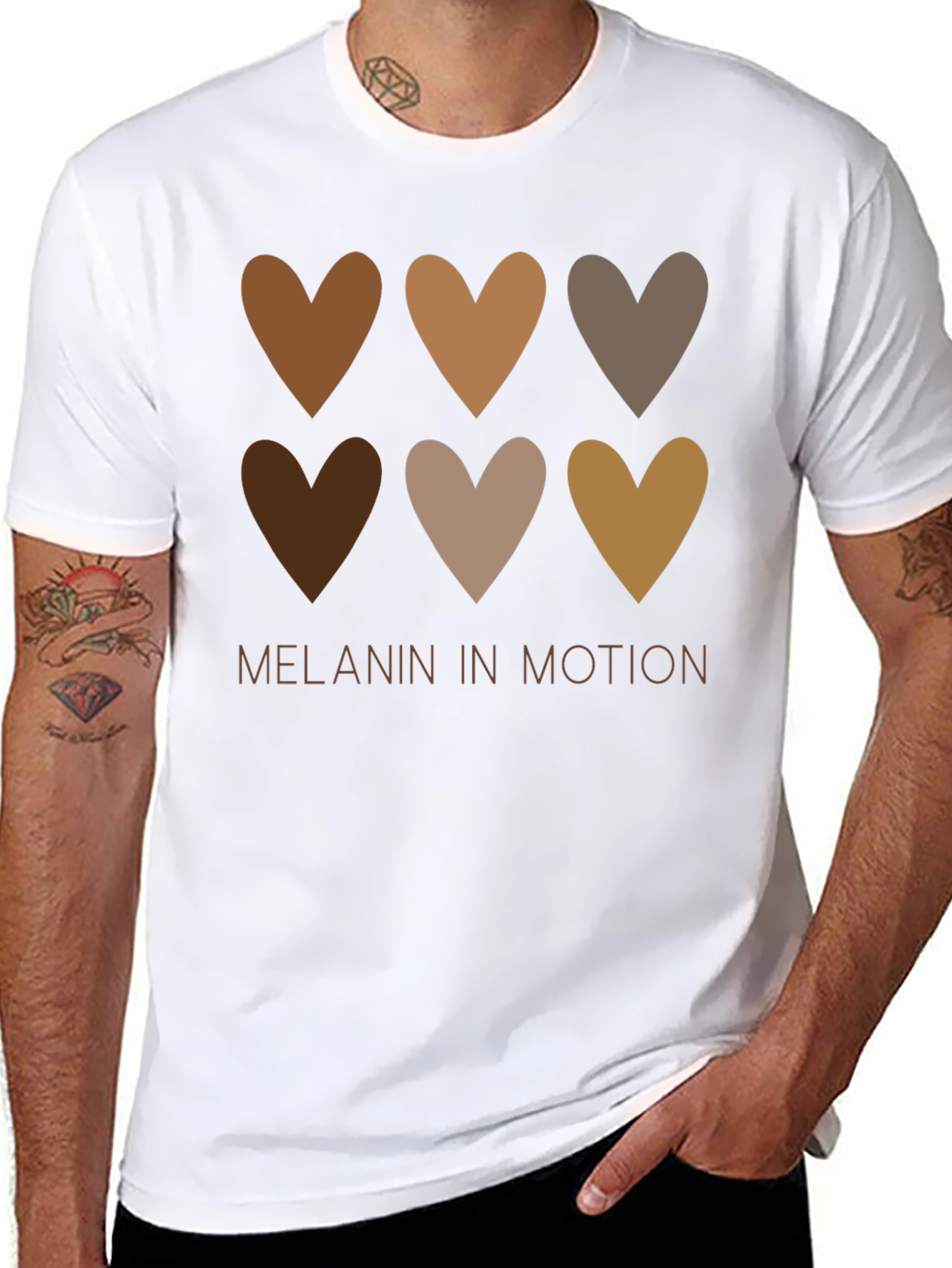 Black Melanin in Motion Graphic Tee - Black view 8