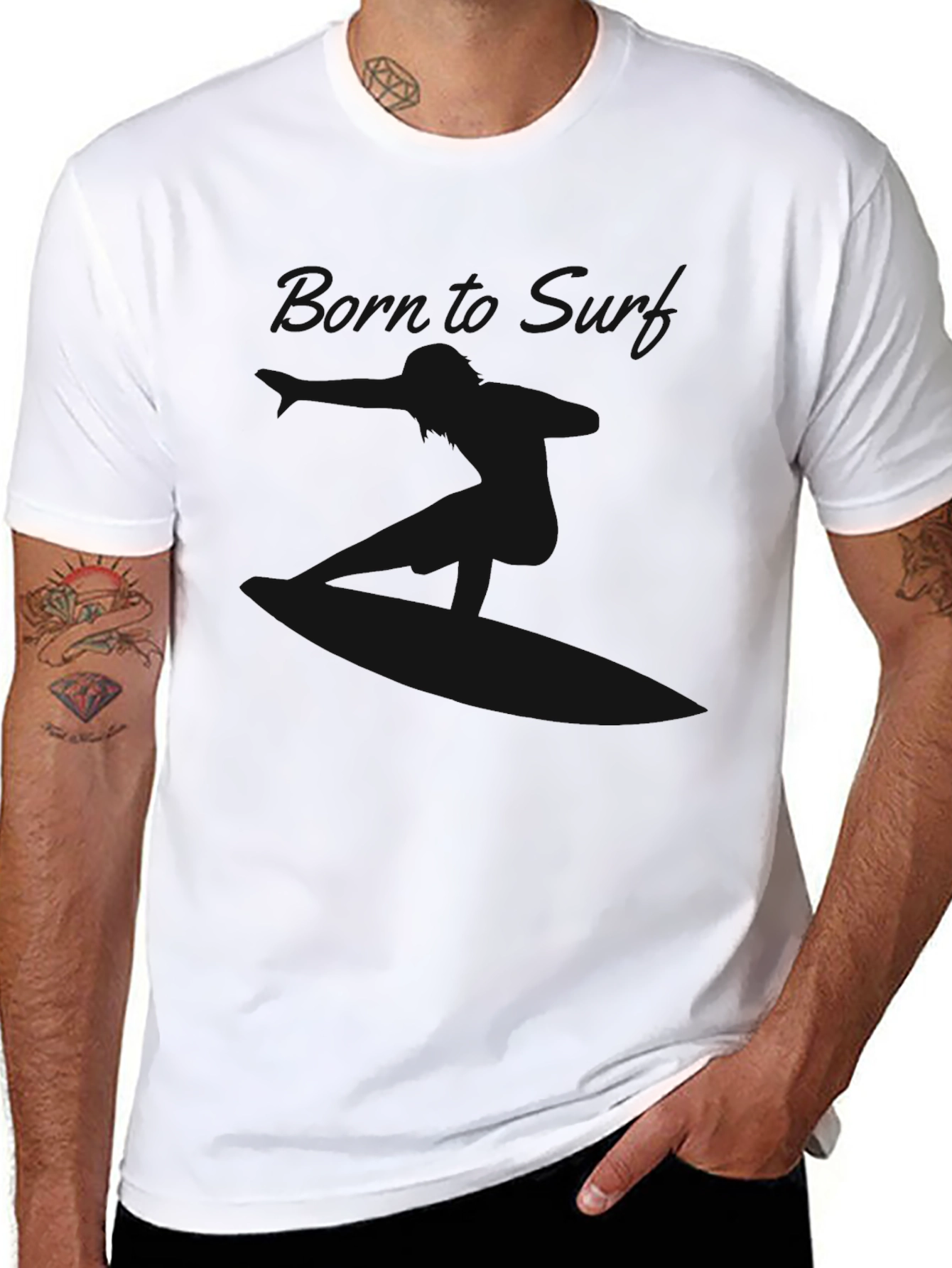 Black Men's Solid Black Crew Neck T-Shirt view 8